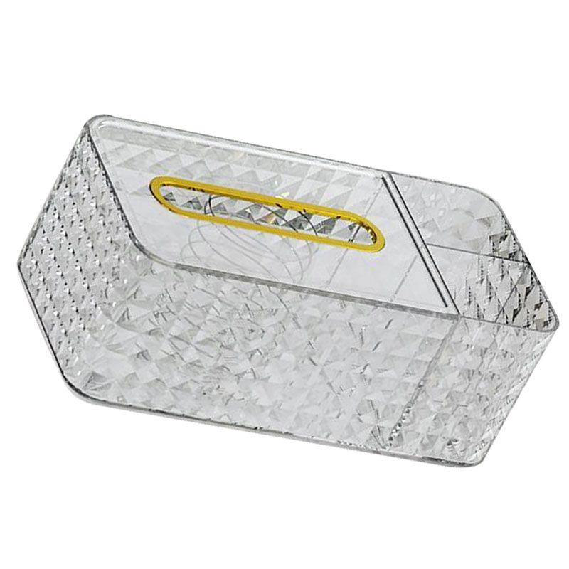 Tissue Storage Box Rhombus Texture Side Partition Towel Napkin Container Case view 4