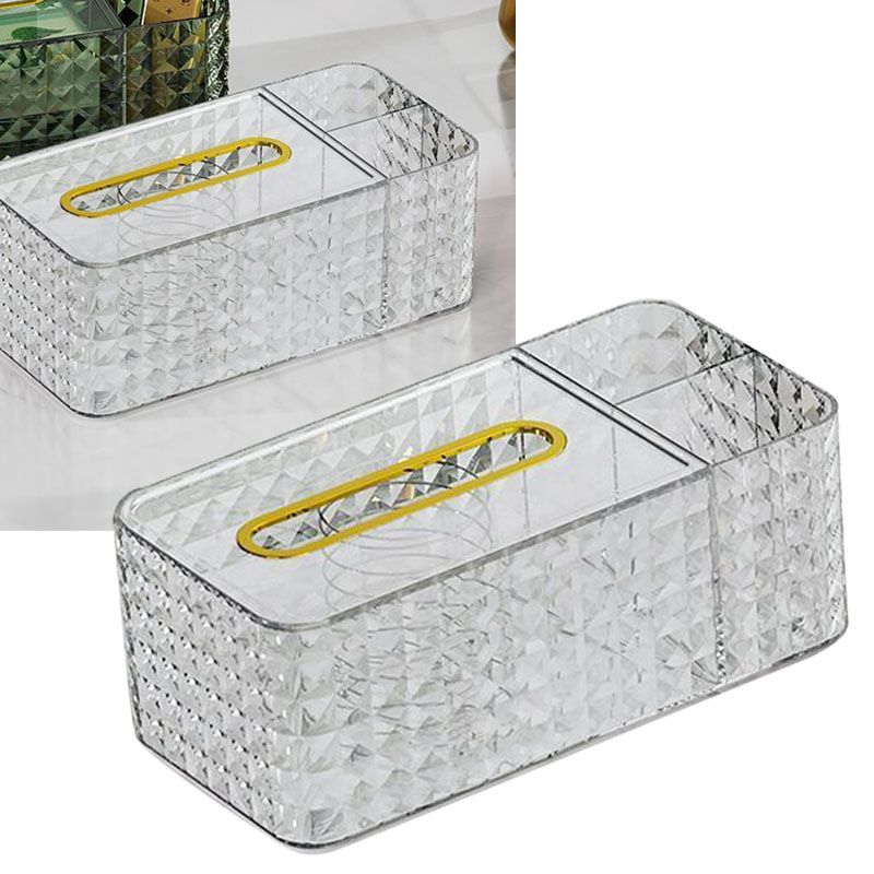 Tissue Storage Box Rhombus Texture Side Partition Towel Napkin Container Case view 5