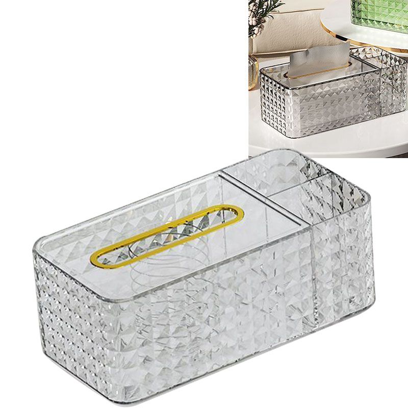 Tissue Storage Box Rhombus Texture Side Partition Towel Napkin Container Case view 6