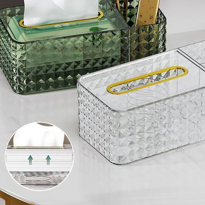 Tissue Storage Box Rhombus Texture Side Partition Towel Napkin Container Case view 7