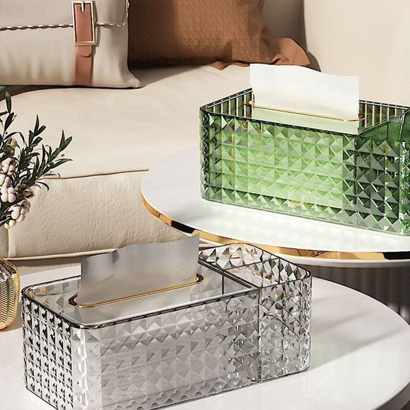 Tissue Storage Box Rhombus Texture Side Partition Towel Napkin Container Case view 8