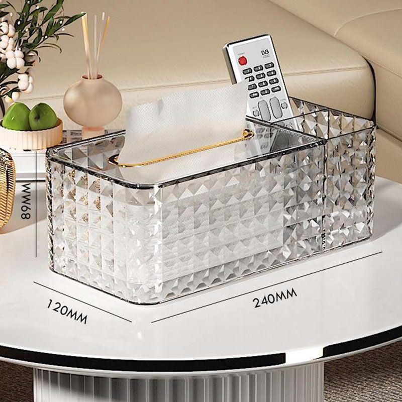 Tissue Storage Box Rhombus Texture Side Partition Towel Napkin Container Case view 9