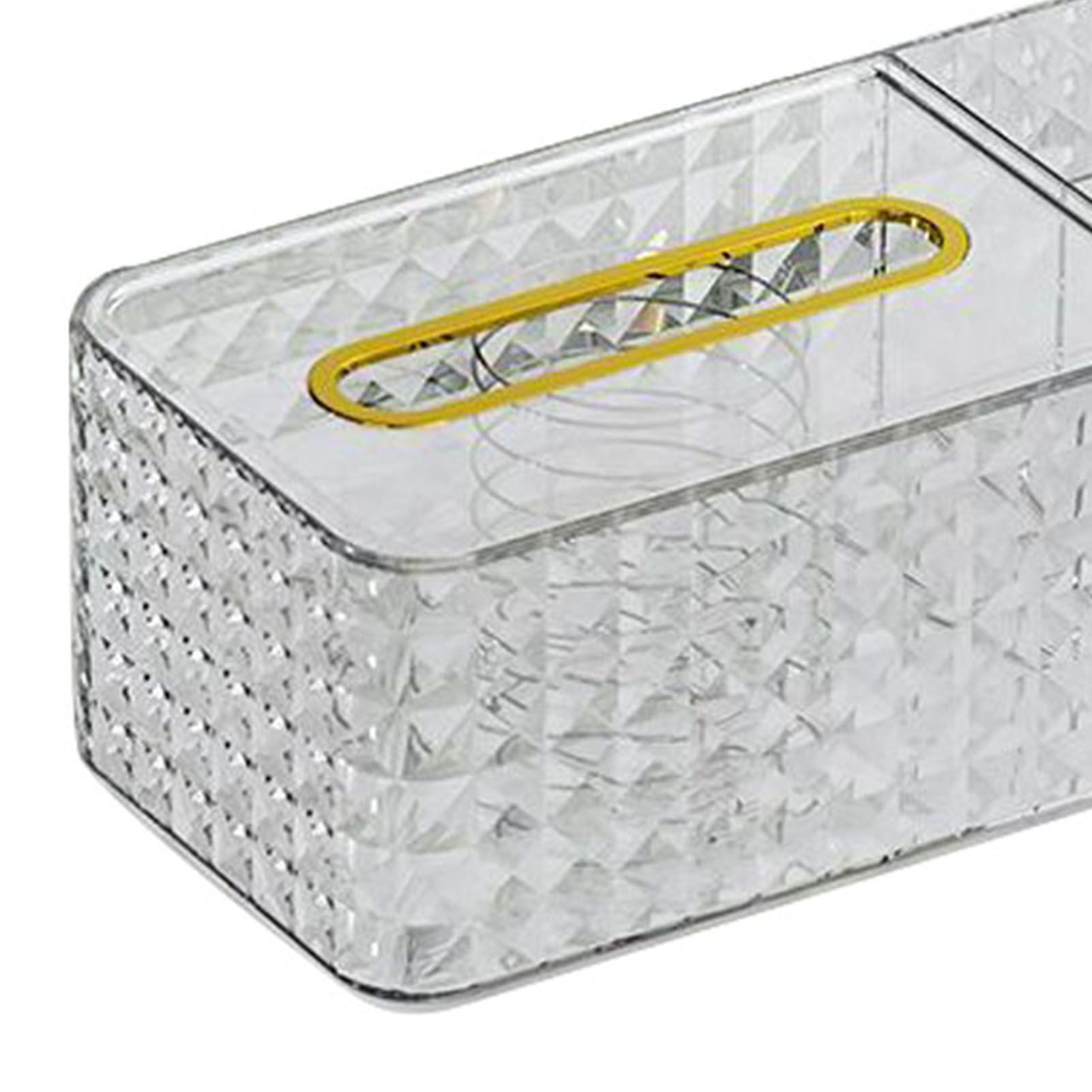 Tissue Storage Box Rhombus Texture Side Partition Towel Napkin Container Case view 10