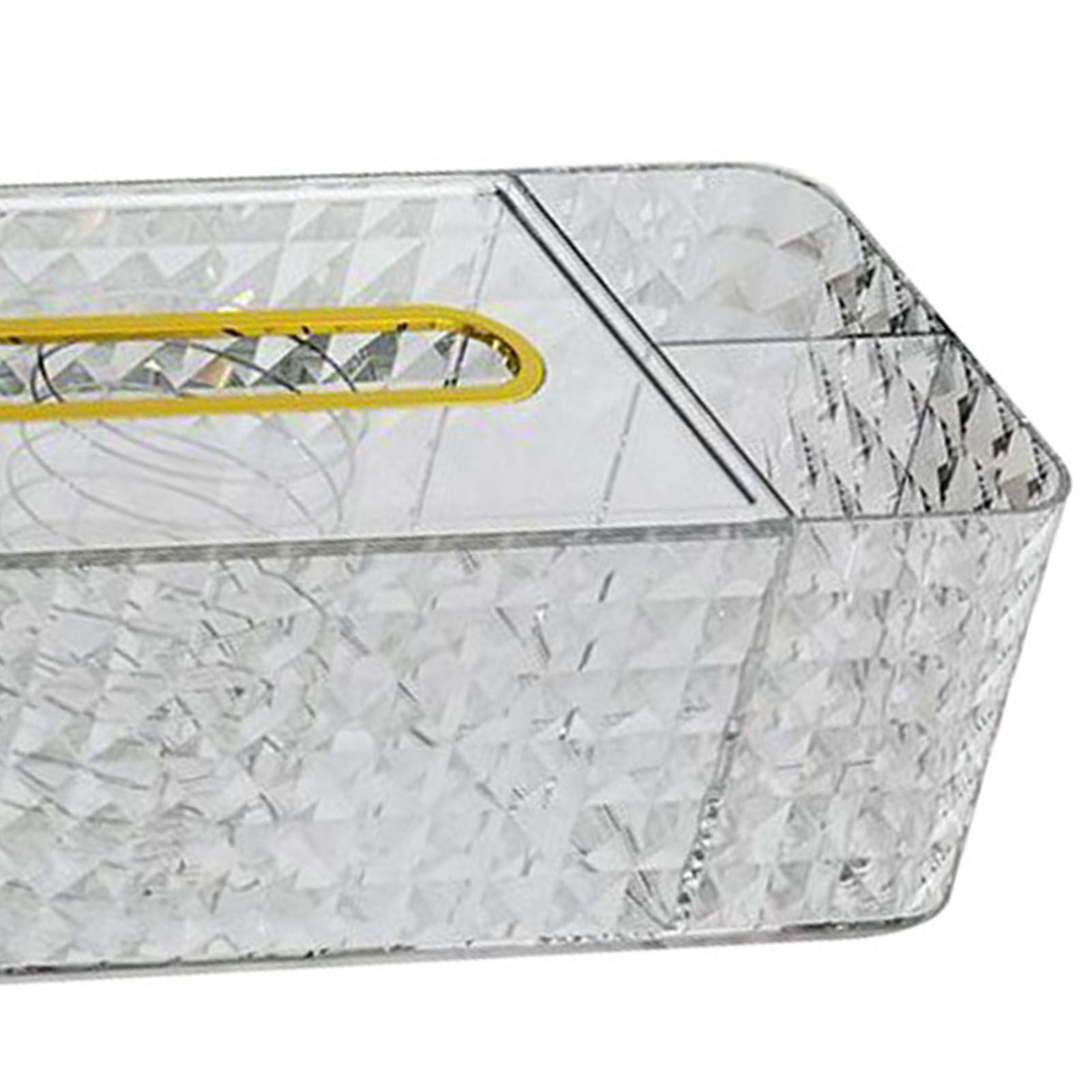 Tissue Storage Box Rhombus Texture Side Partition Towel Napkin Container Case view 12