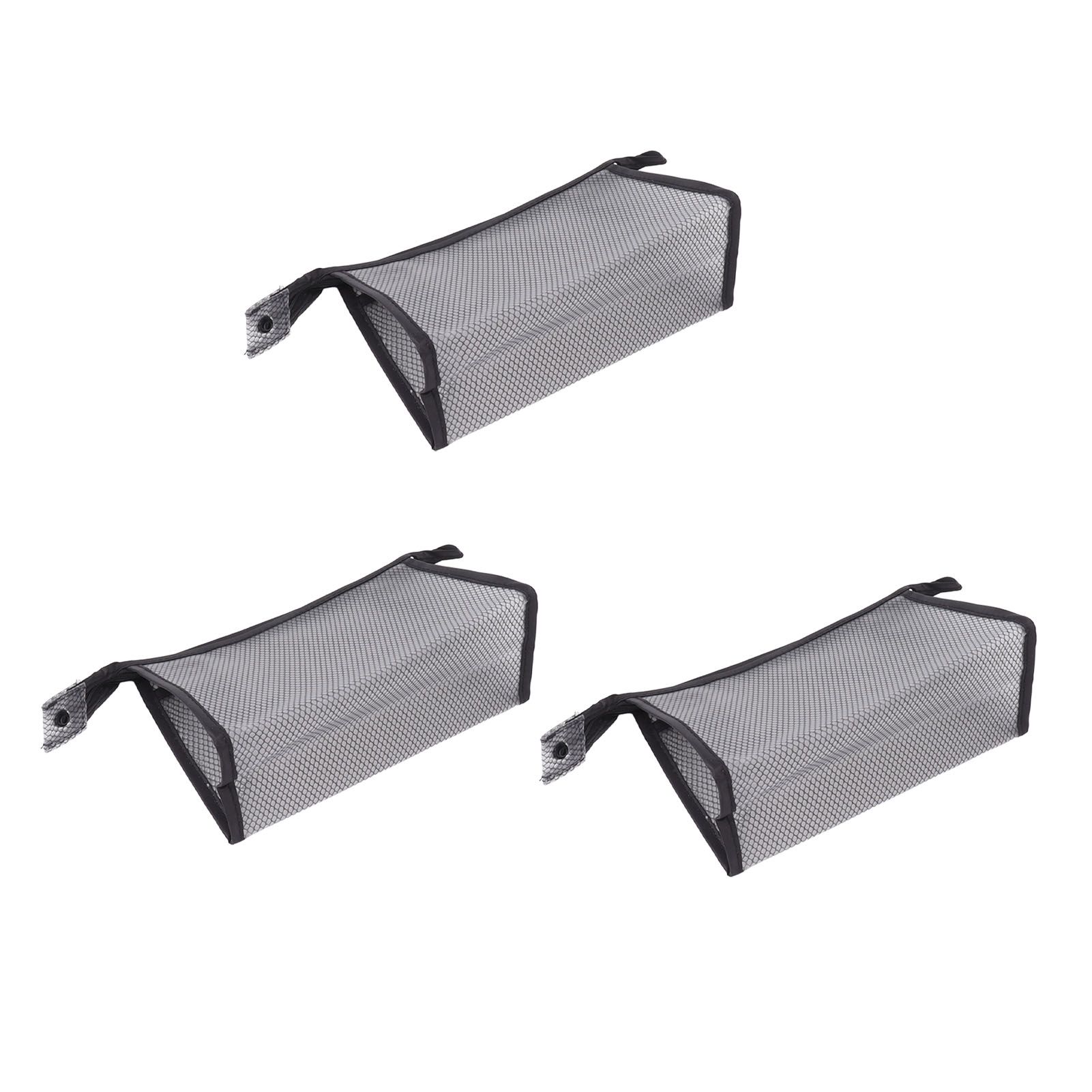 3Pcs Mesh Makeup Bag Waterproof EVA Triangular Design Semi Transparent Mesh view 8