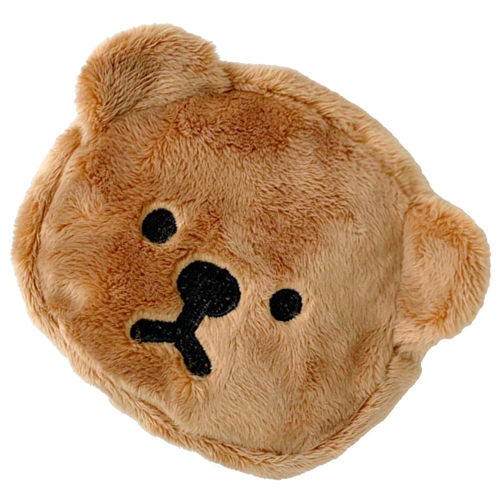 Cartoon Coin Purse Bear Shape Cute Portable Plush Mini Change Purse for view 3