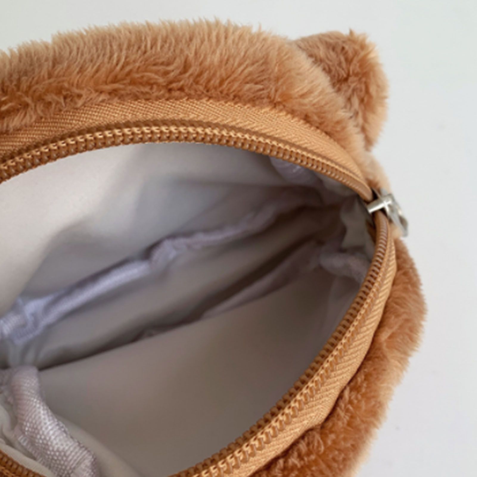 Cartoon Coin Purse Bear Shape Cute Portable Plush Mini Change Purse for view 13