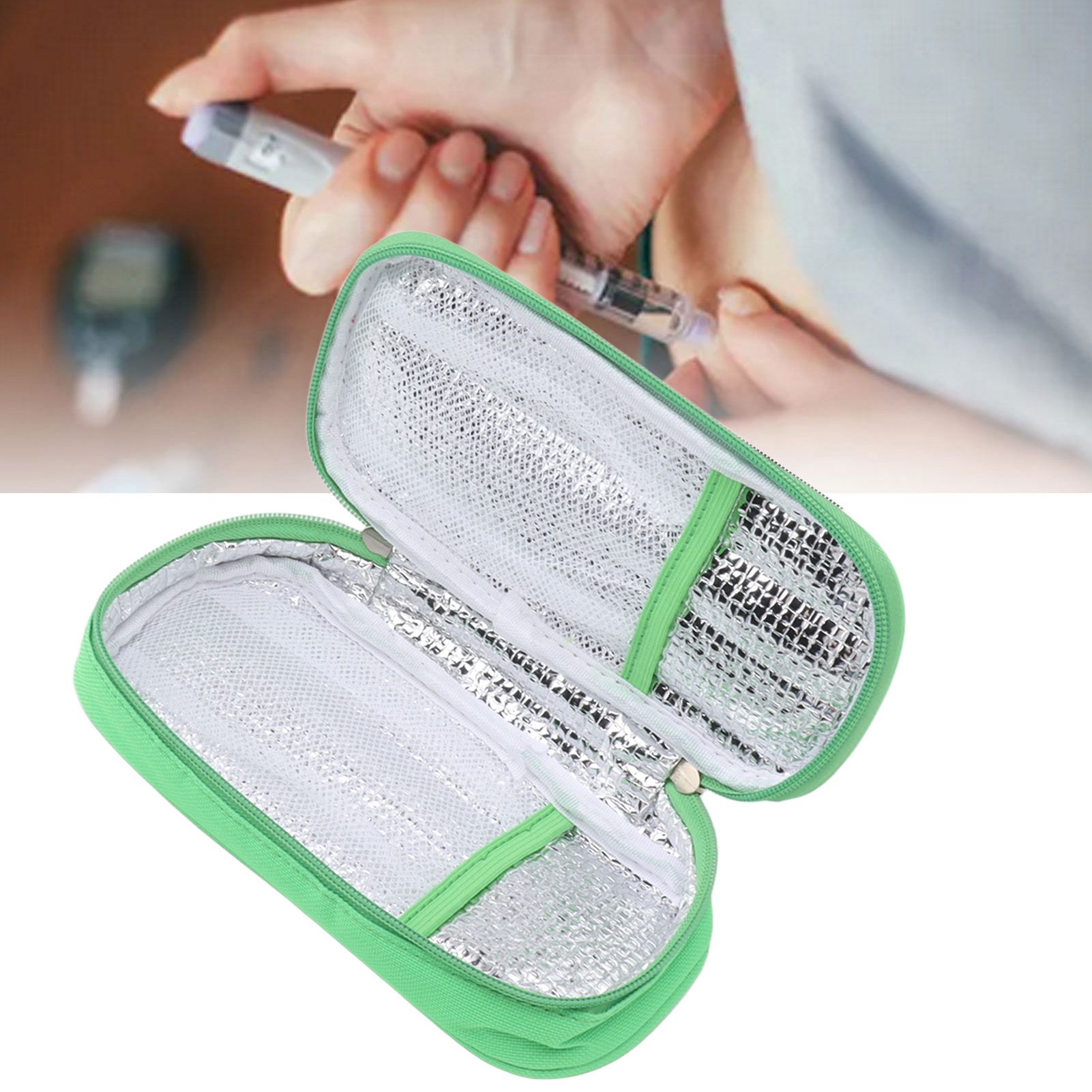 Insulin Carrying Case Portable Travel Organizer Coller Bag for Diabetes with view 12
