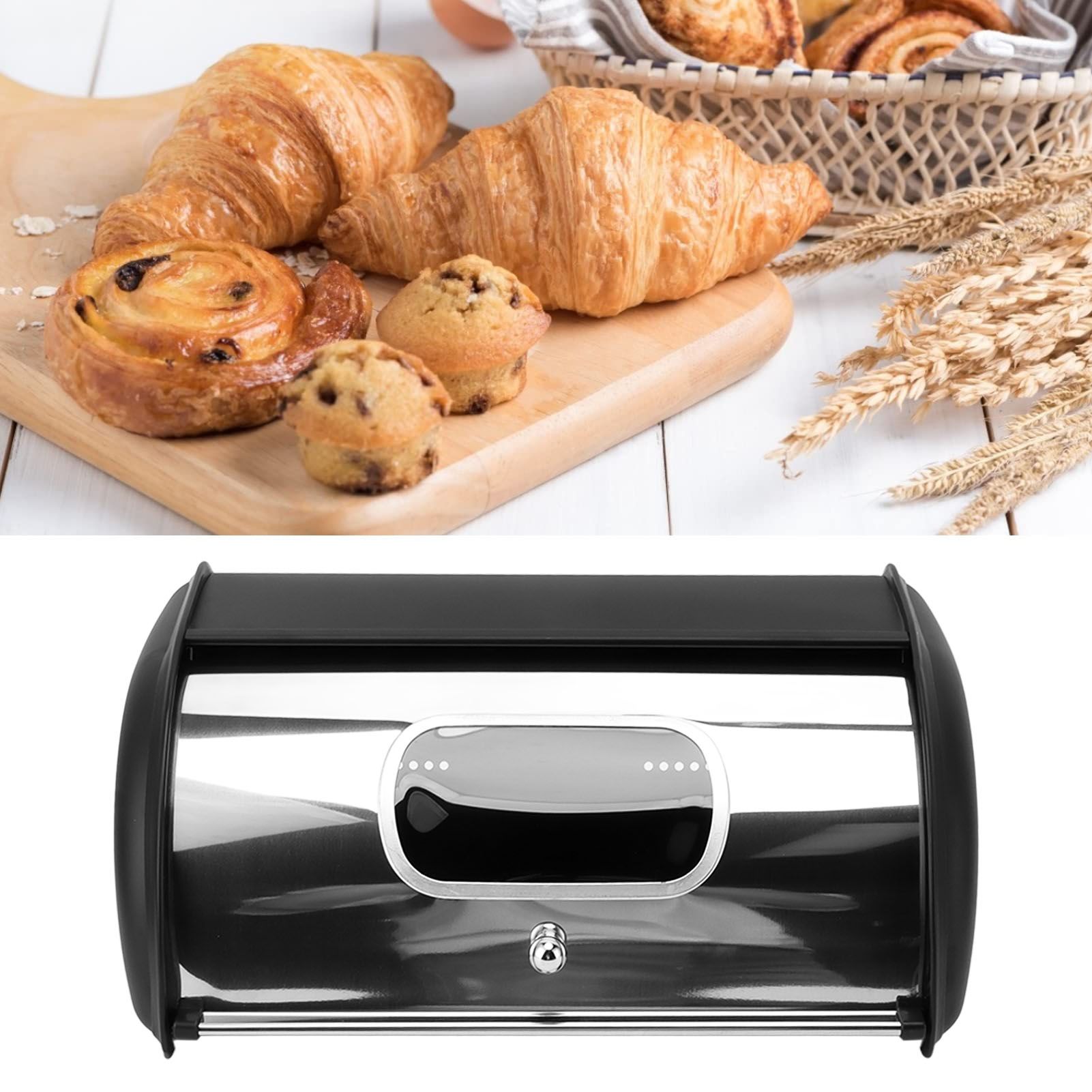 Bread Bin Bread Box Bread Holder Storage Container With Small Window for view 12
