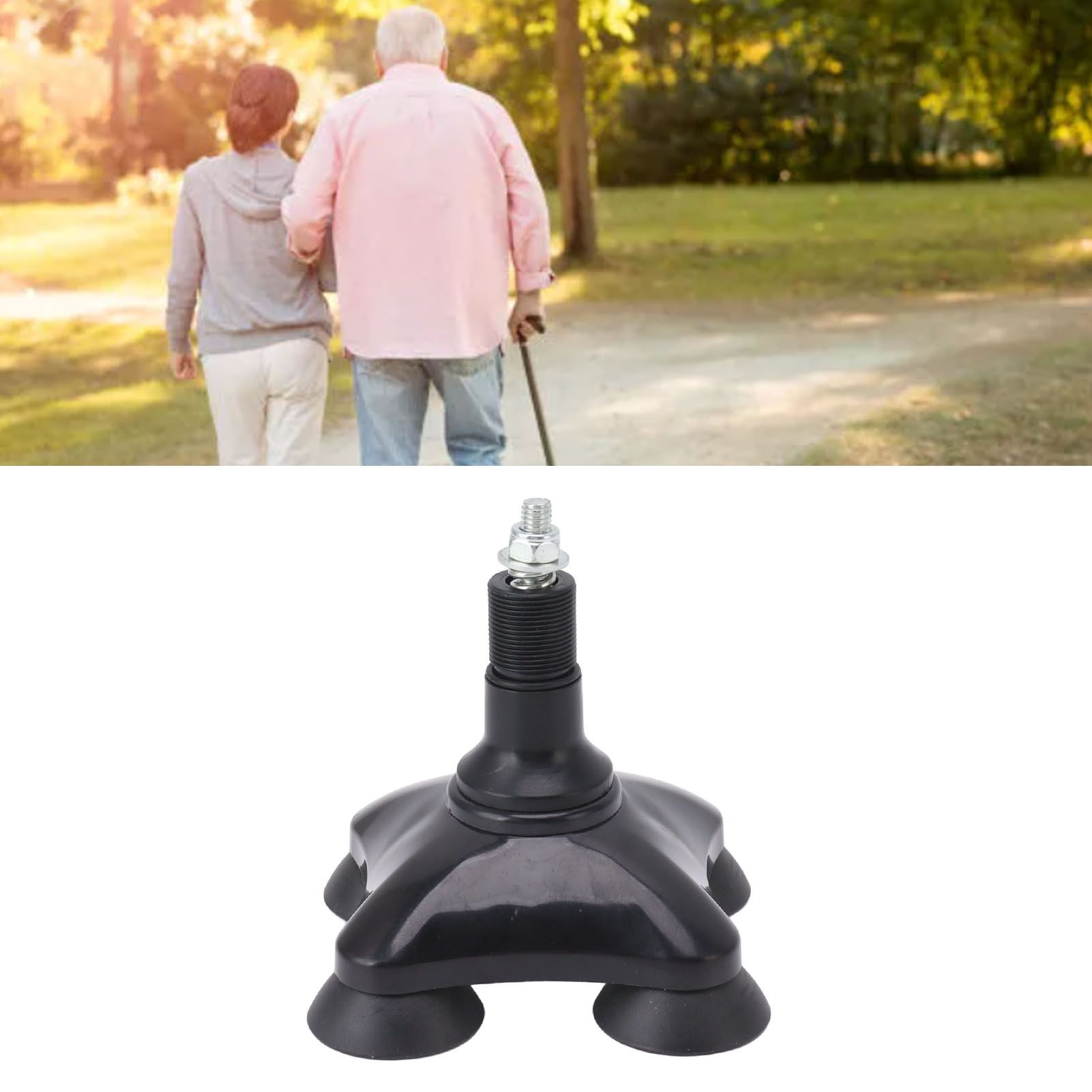 Crutch Tip Slip Proof Walking Cane Foot Tip Good Stability ABS Accessory for view 12