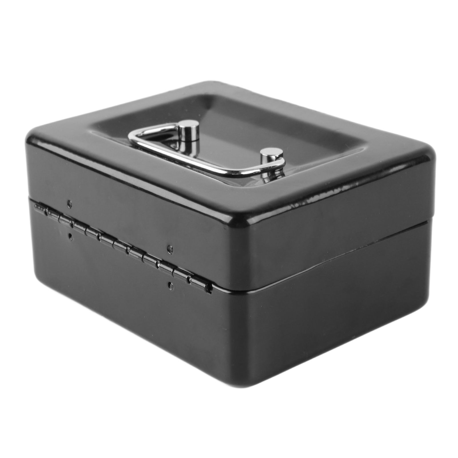 Metal Cash Box with Lock Safety Portable Small Metal Storage Box with 2 Keys view 14