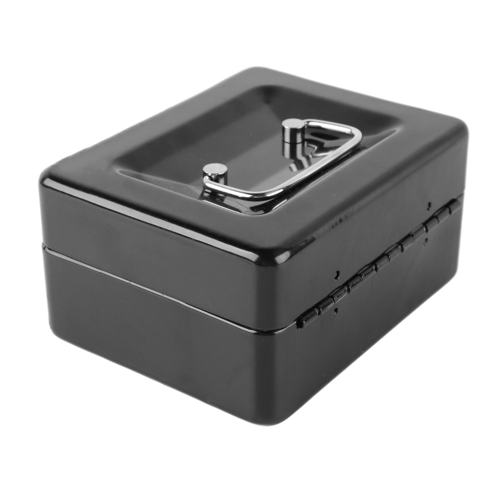 Metal Cash Box with Lock Safety Portable Small Metal Storage Box with 2 Keys view 15