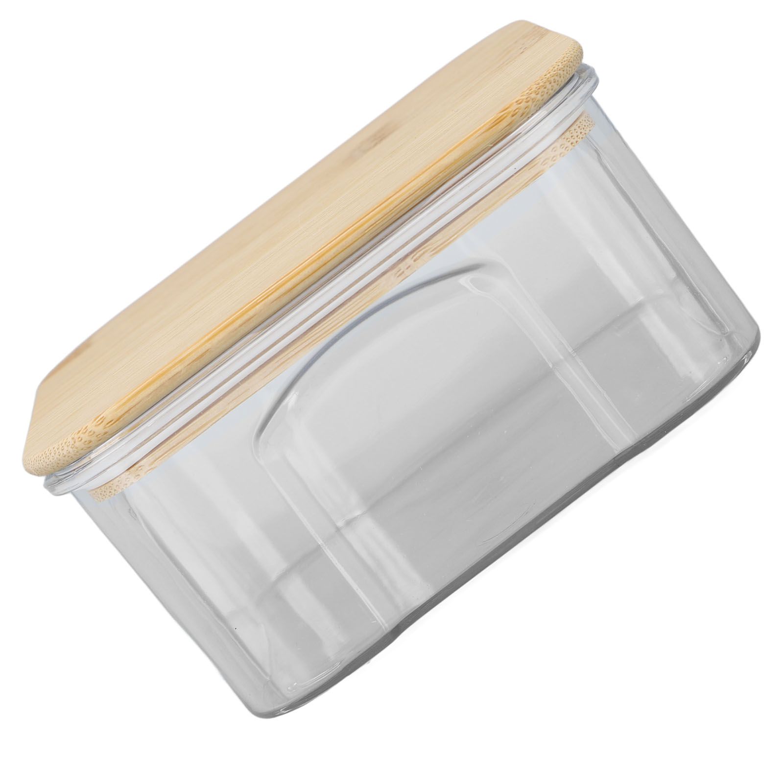 Airtight Food Storage Container Clear Food Storage Jar with Bamboo Lid for view 2