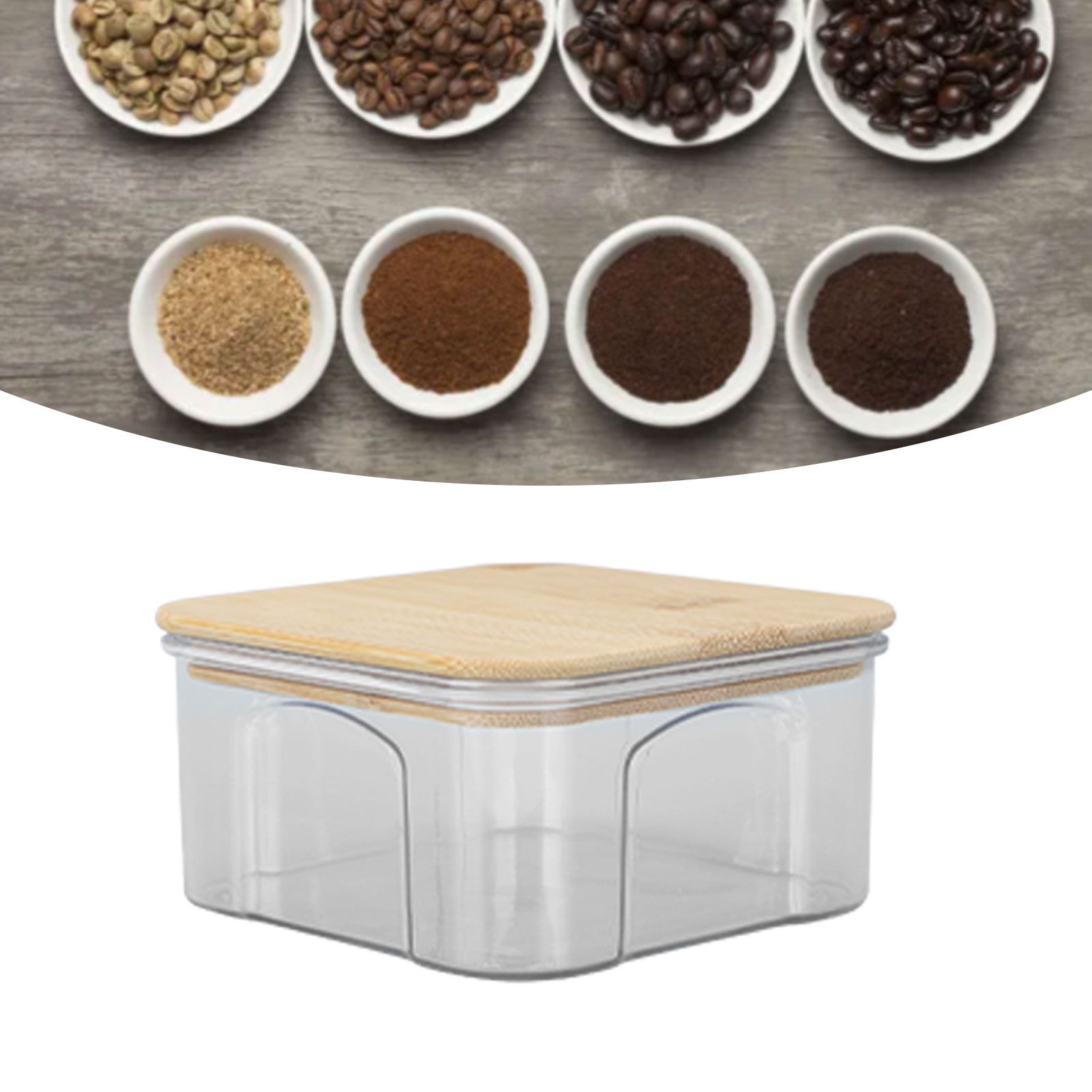 Airtight Food Storage Container Clear Food Storage Jar with Bamboo Lid for view 11