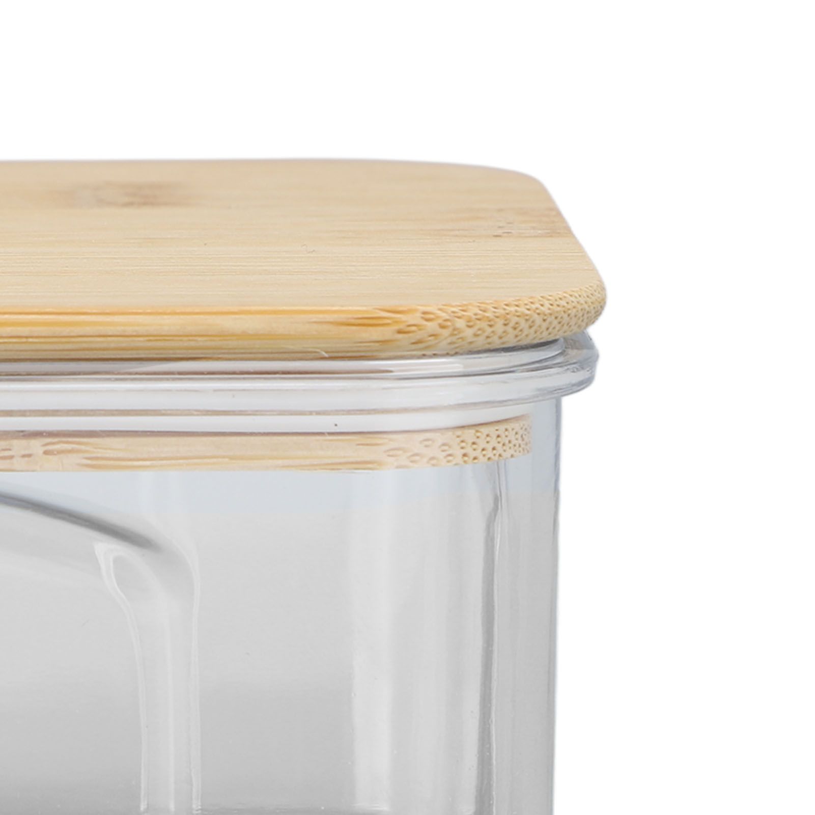 Airtight Food Storage Container Clear Food Storage Jar with Bamboo Lid for view 13
