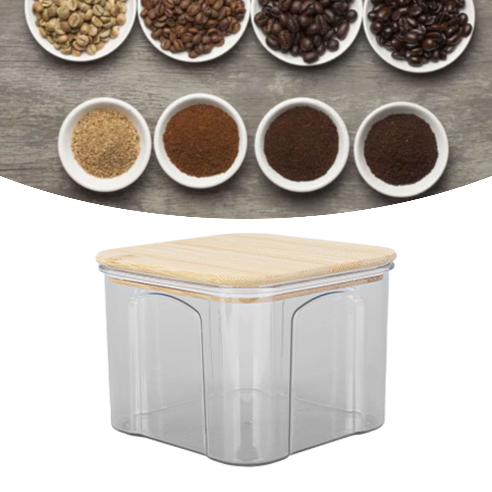 Airtight Food Storage Container Clear Food Storage Jar with Bamboo Lid for view 12