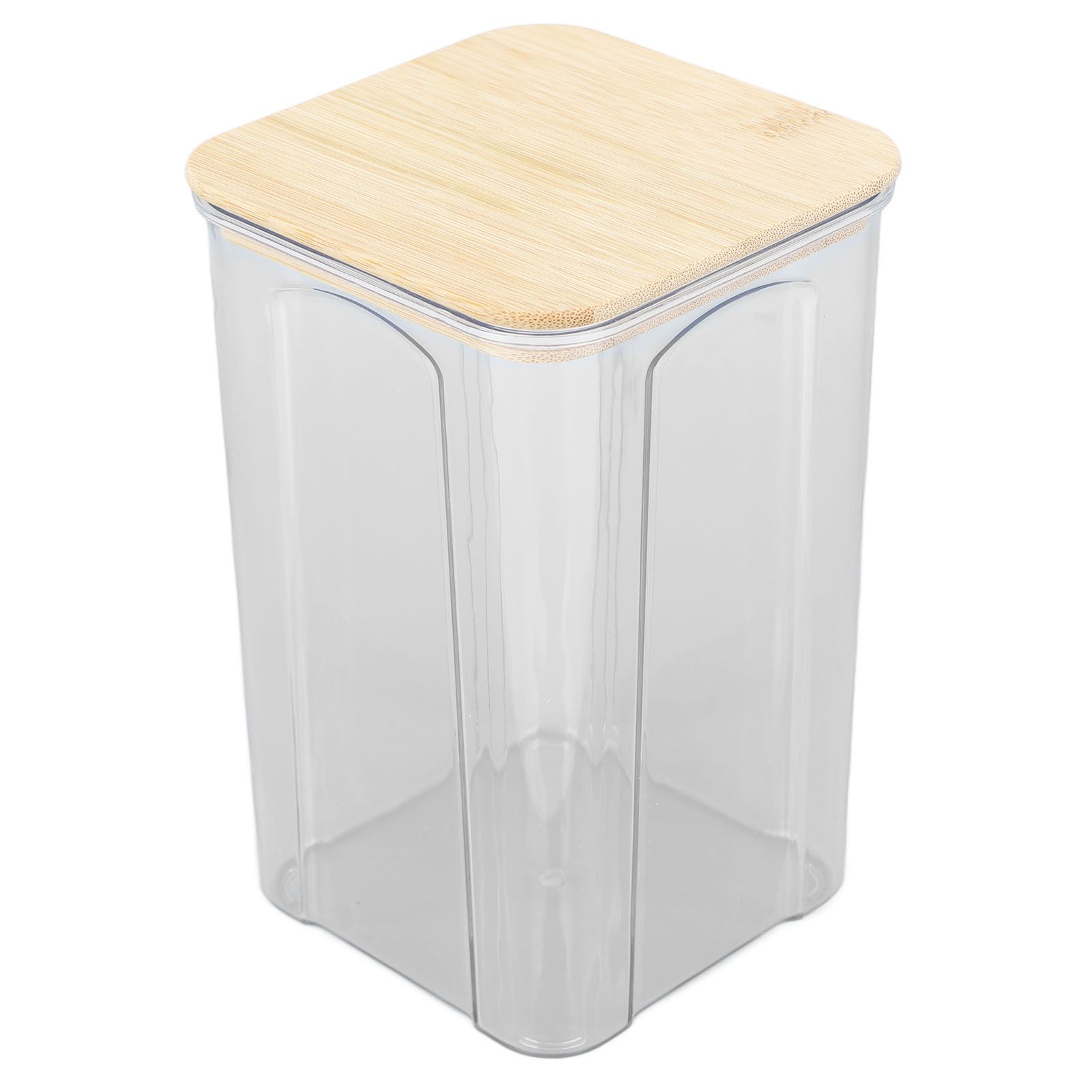 Airtight Food Storage Container Clear Food Storage Jar with Bamboo Lid for