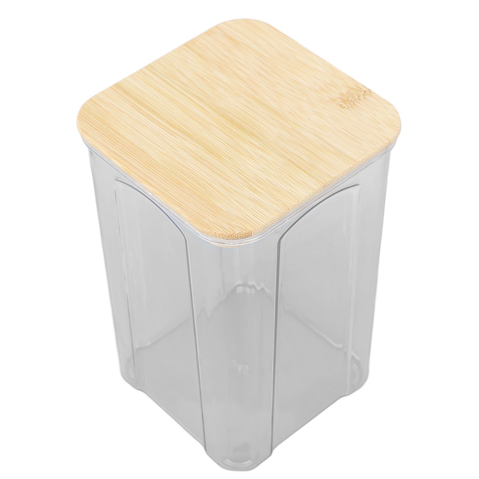 Airtight Food Storage Container Clear Food Storage Jar with Bamboo Lid for view 2