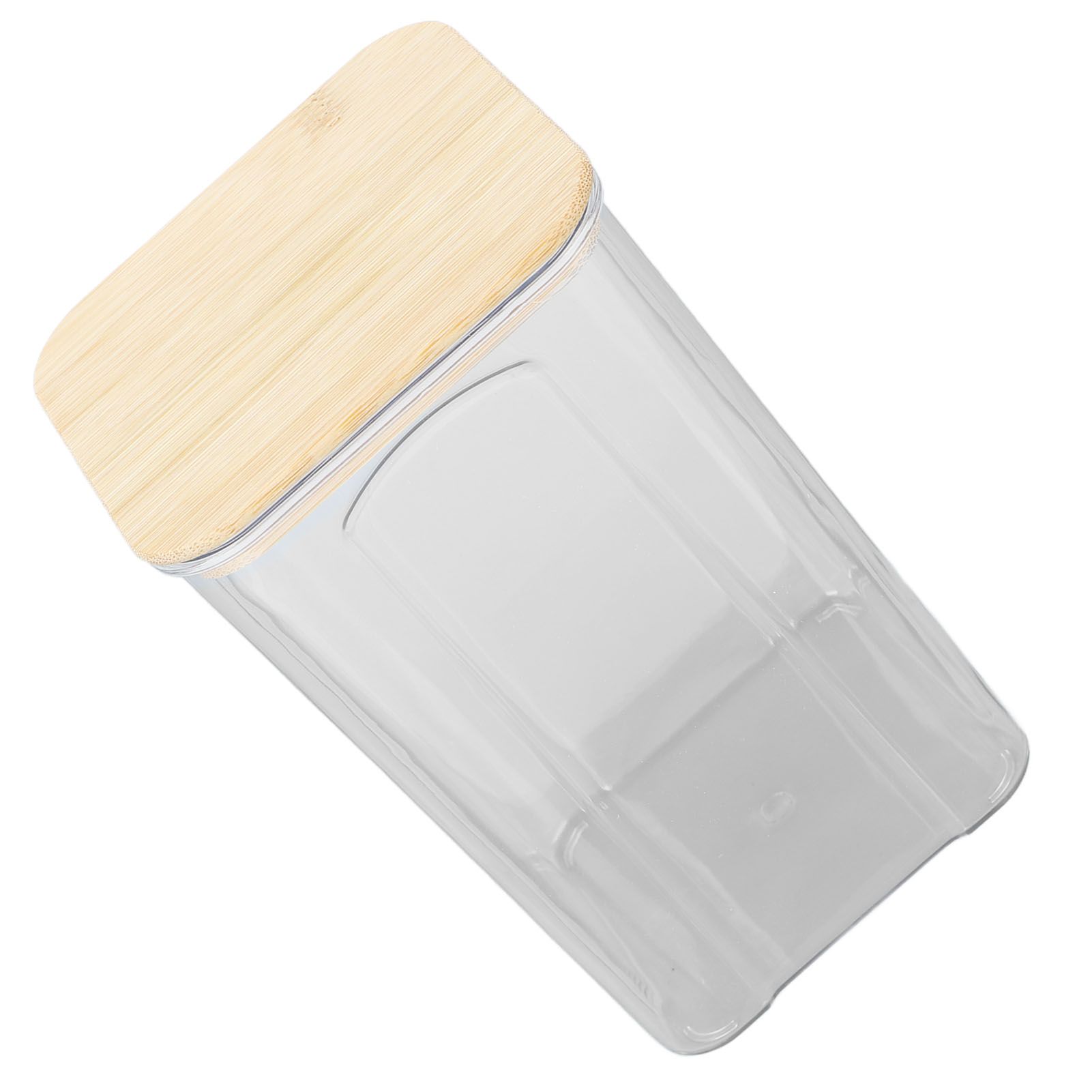 Airtight Food Storage Container Clear Food Storage Jar with Bamboo Lid for view 4