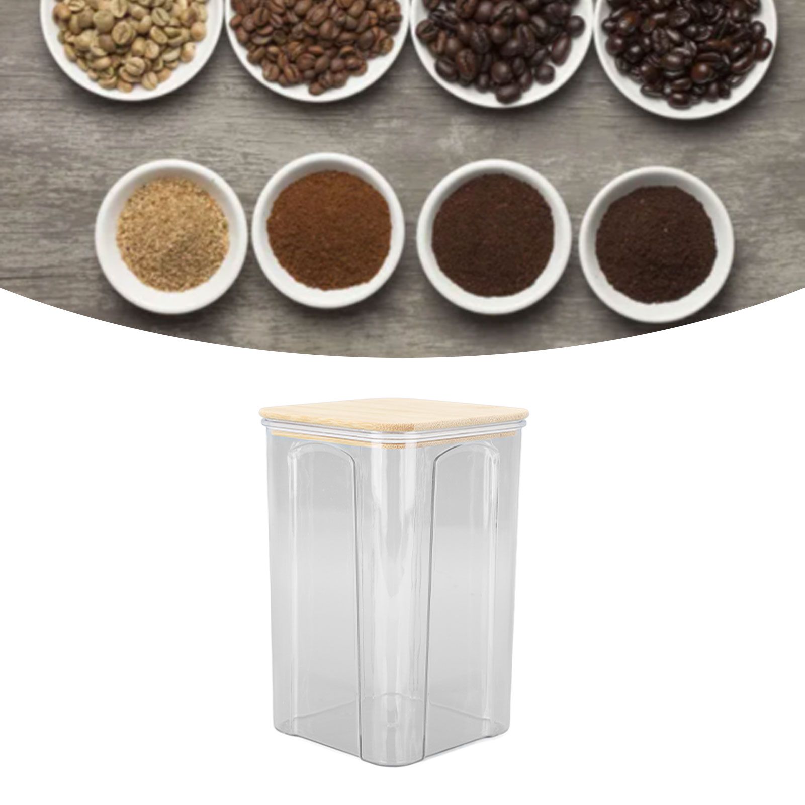Airtight Food Storage Container Clear Food Storage Jar with Bamboo Lid for view 11