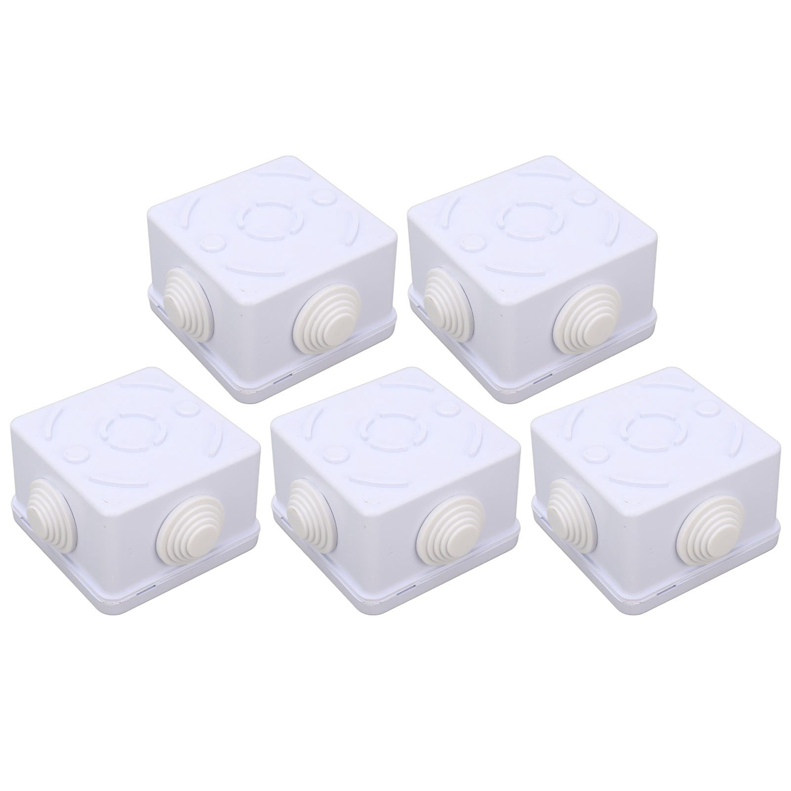 5Pcs Plastic Waterproof Cable Box with Rubber Plug IP55 Waterproof Plug view 2