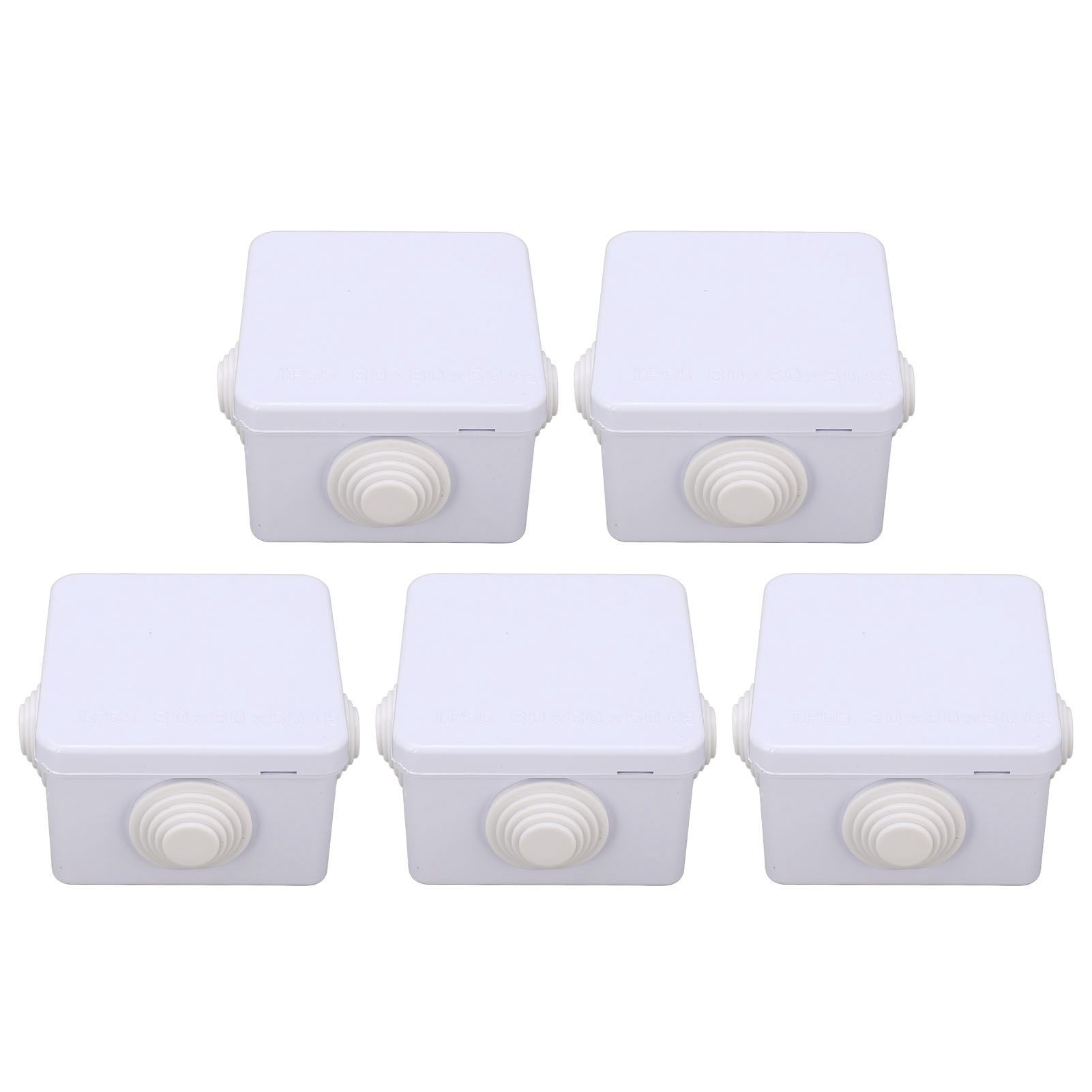 5Pcs Plastic Waterproof Cable Box with Rubber Plug IP55 Waterproof Plug view 4