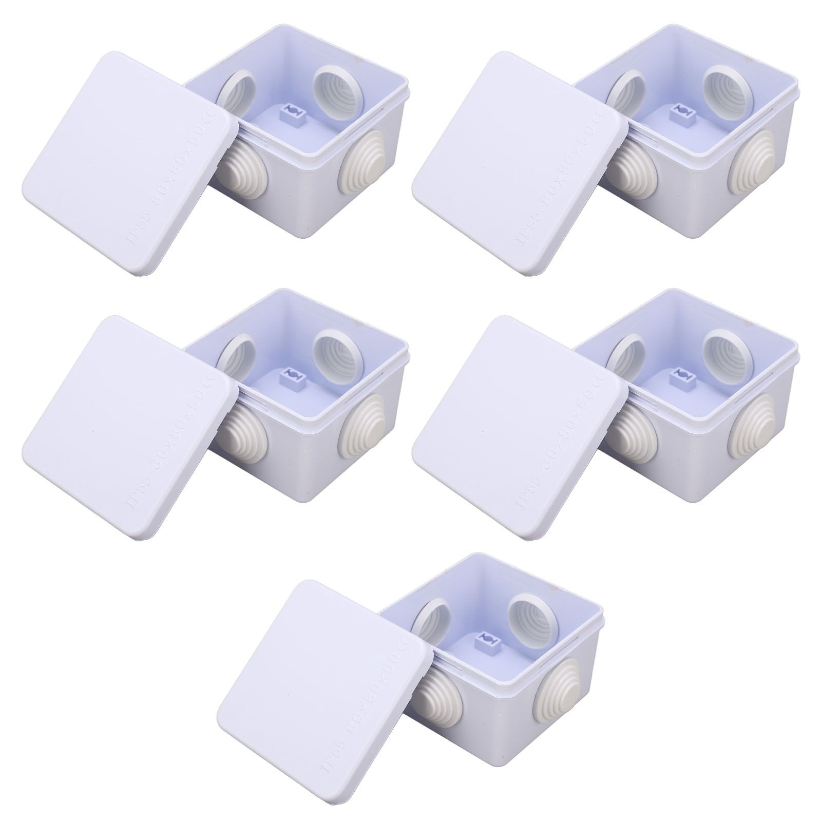 5Pcs Plastic Waterproof Cable Box with Rubber Plug IP55 Waterproof Plug view 5