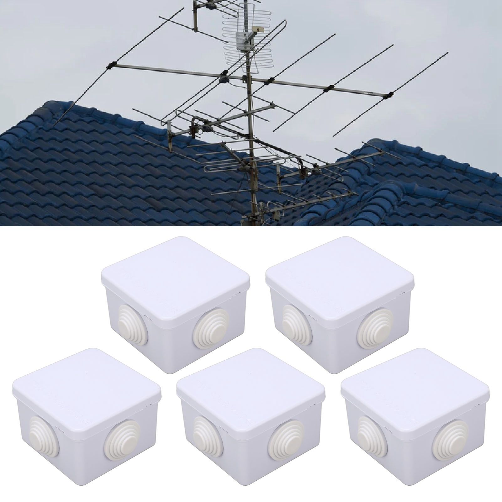 5Pcs Plastic Waterproof Cable Box with Rubber Plug IP55 Waterproof Plug view 11