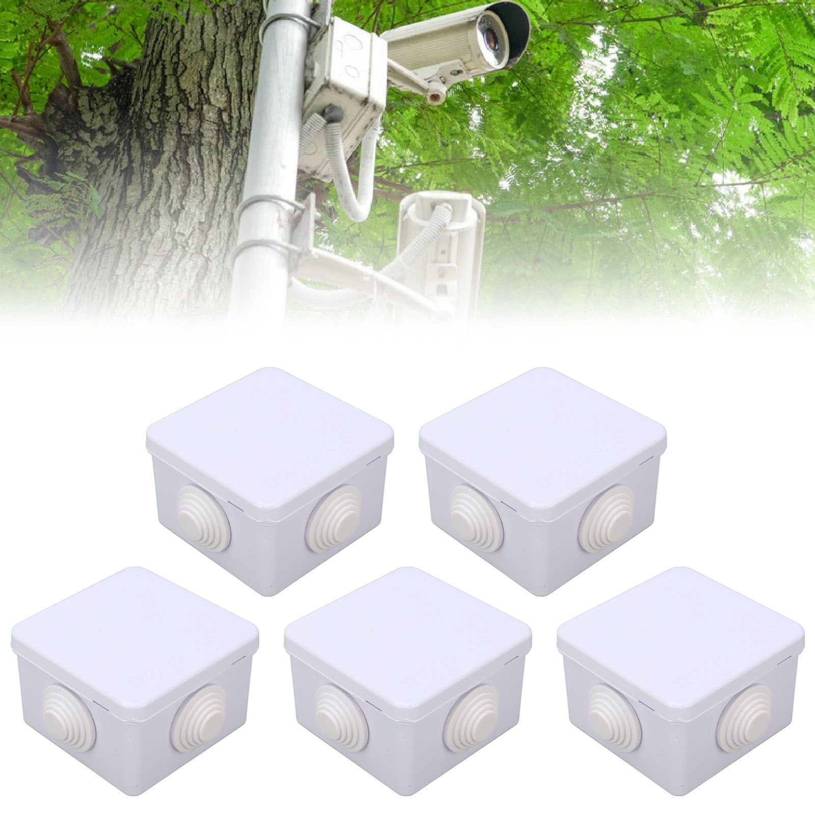 5Pcs Plastic Waterproof Cable Box with Rubber Plug IP55 Waterproof Plug view 12