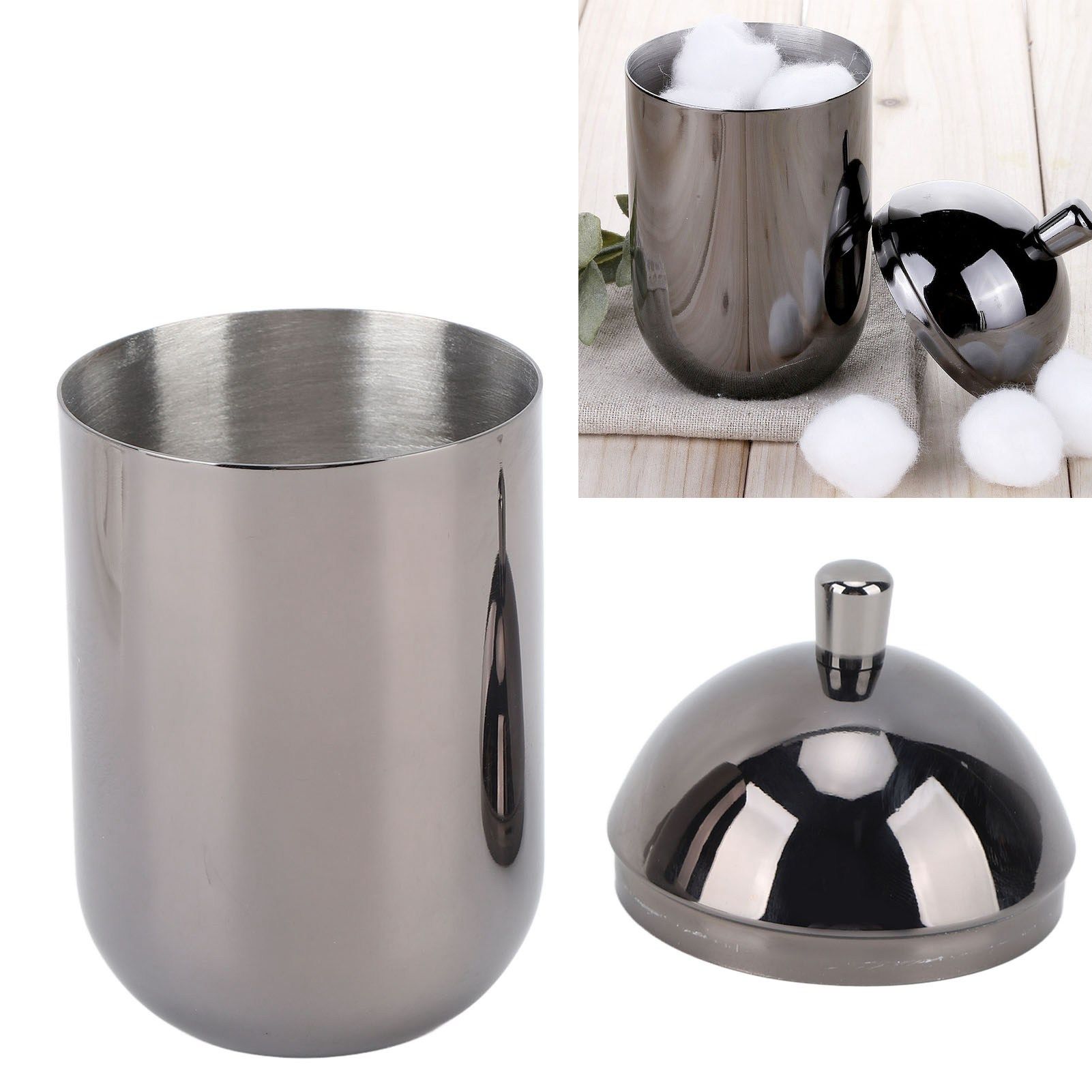 Stainless Steel Cotton Swab Holders Durable Multipurpose Dustproof Cute Cotton view 12