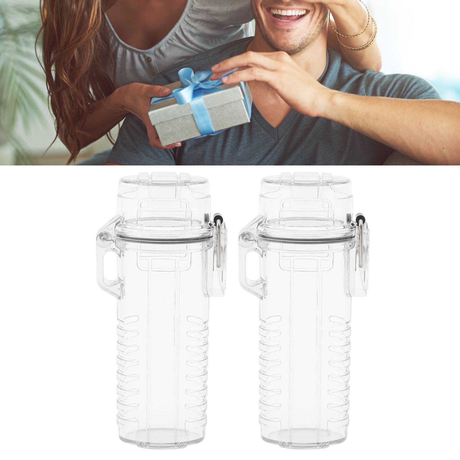 2Pcs Lighter Case Waterproof Lighter Storage Container Plastic for Outdoor view 11