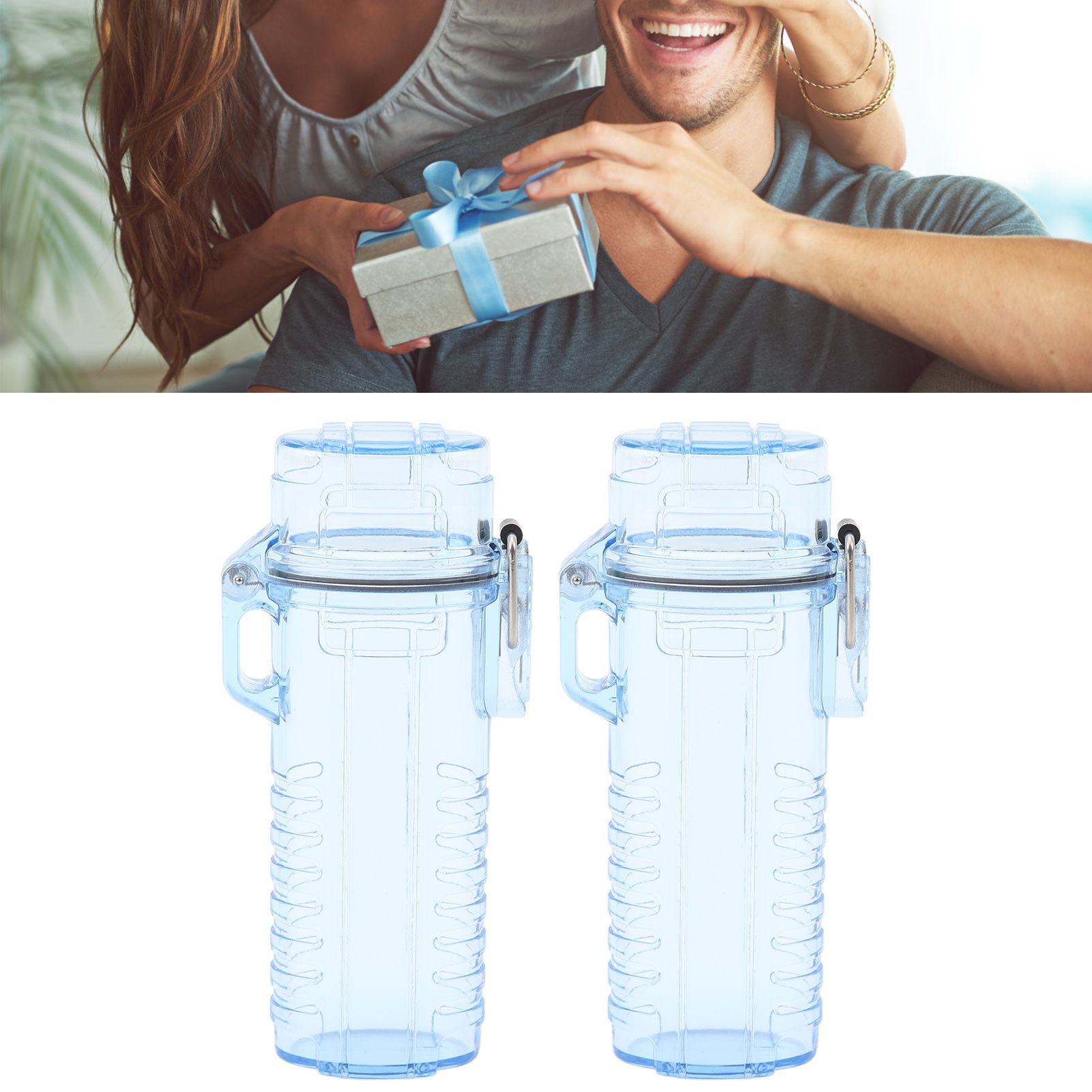 2Pcs Lighter Case Waterproof Lighter Storage Container Plastic for Outdoor view 11