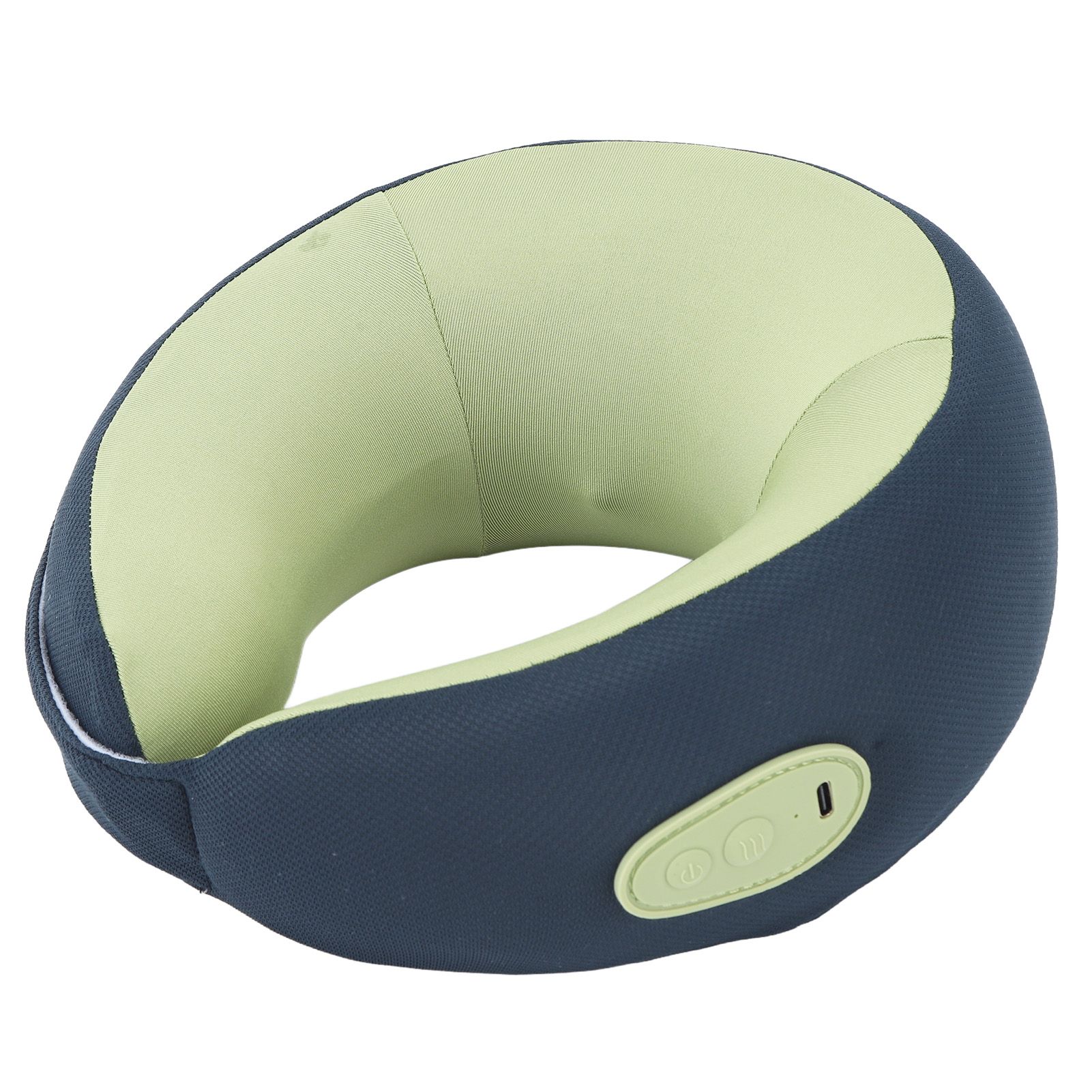 Back Neck Pillow Massager Hot Compress Cordless Massager Pillow Blue Green view 3