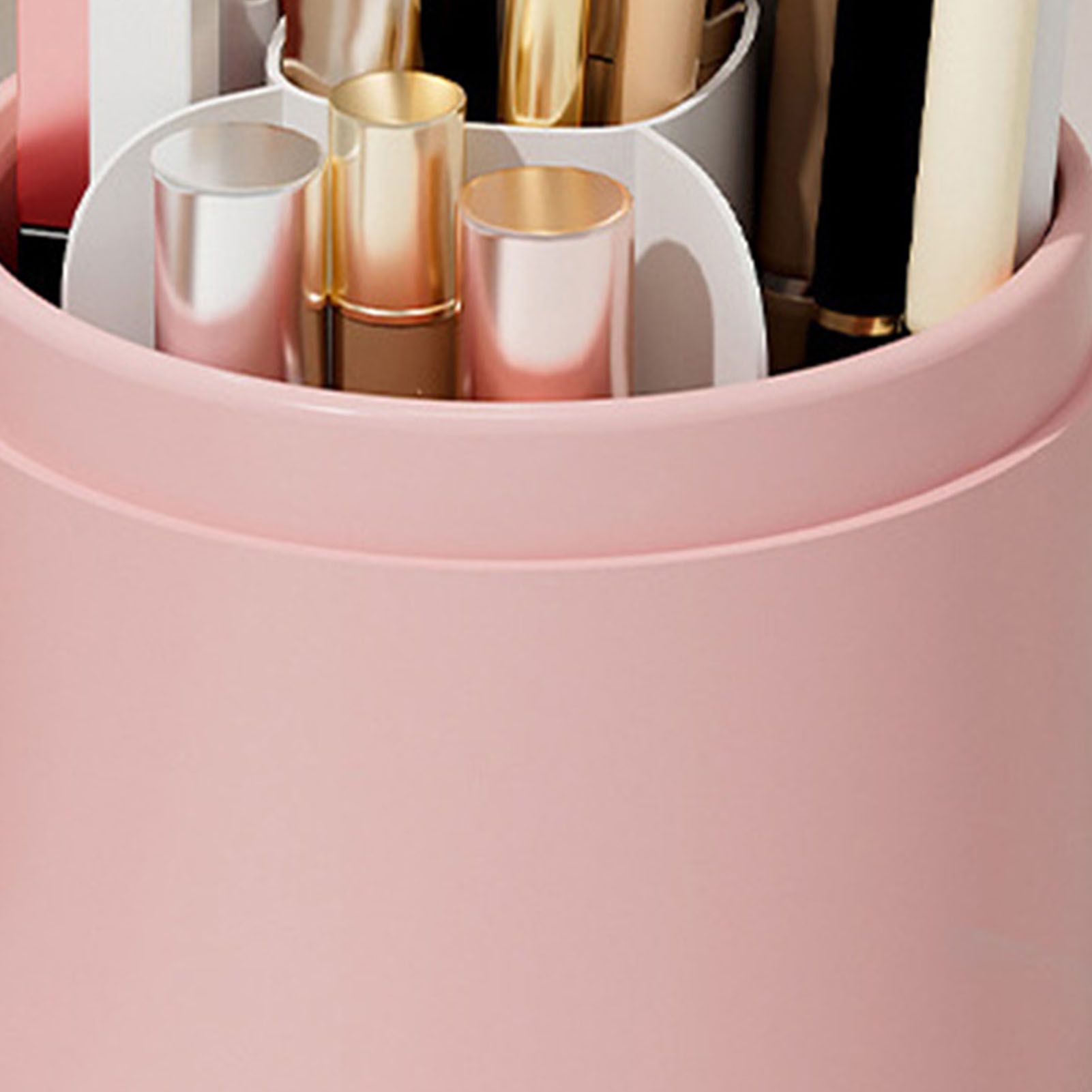 Makeup Brush Storage Container 360 Degree Rotating Dust Prevention Transparent view 7