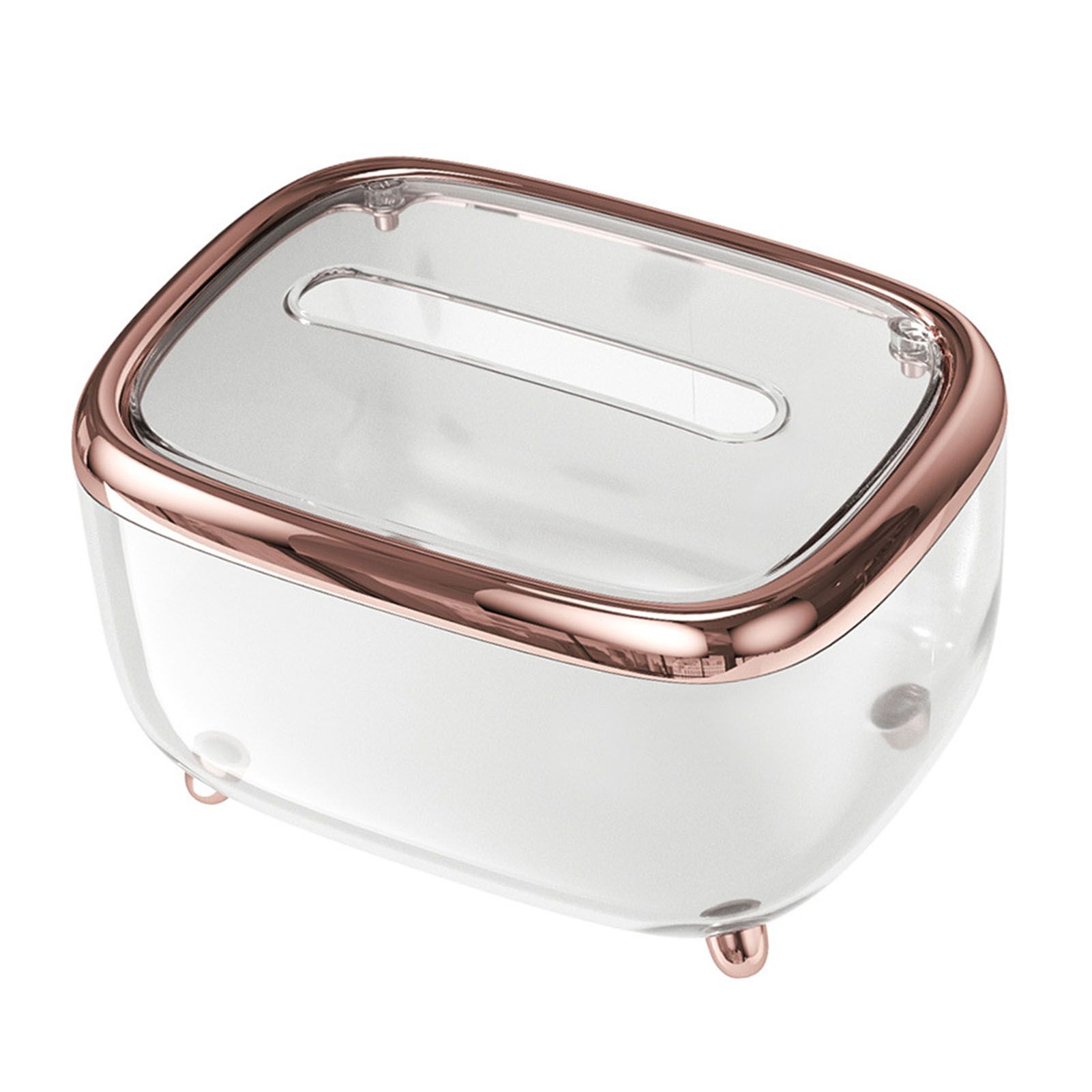 Tissue Box Transparent Napkin Box Simple Creative Storage Box Fixed Lid Paper view 2