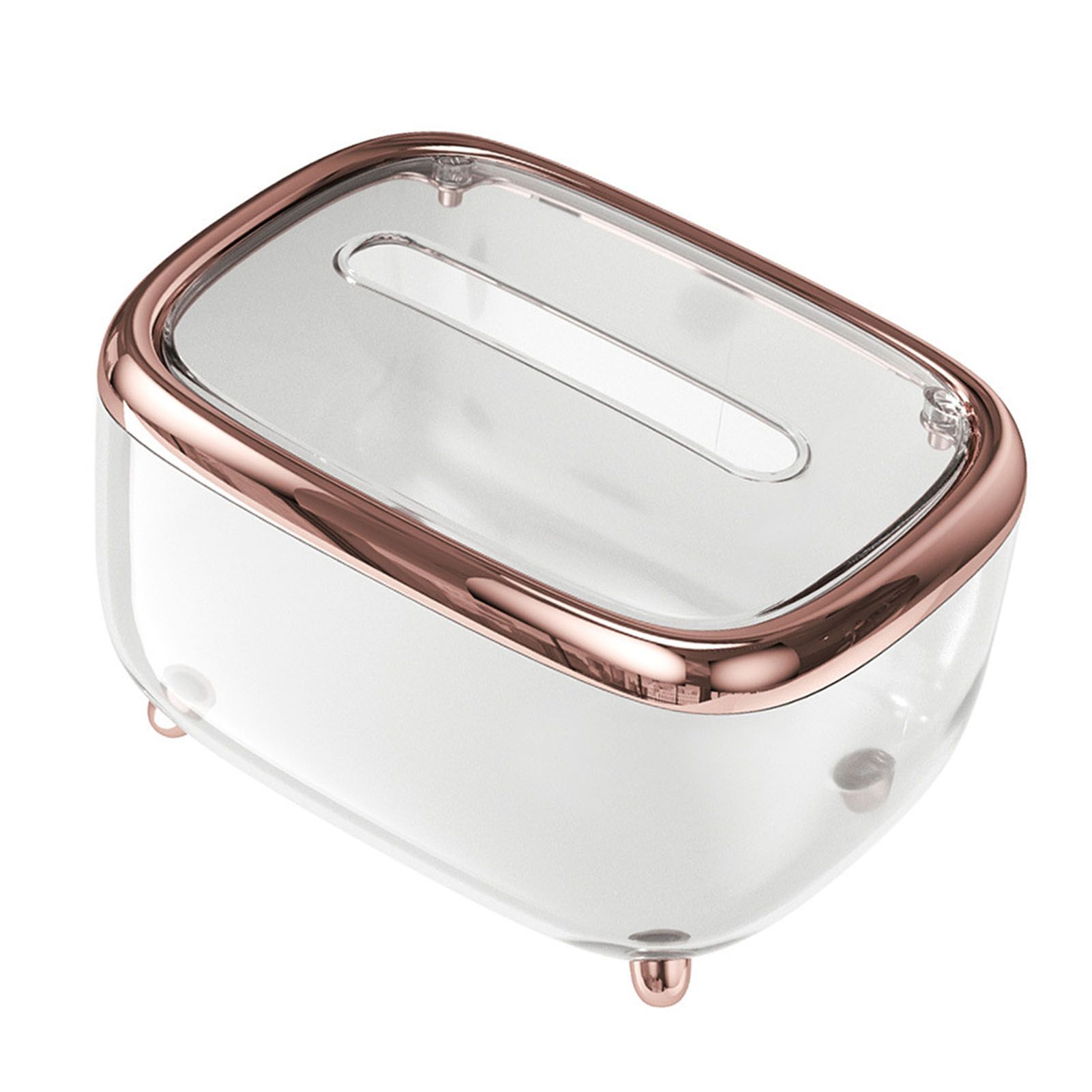 Tissue Box Transparent Napkin Box Simple Creative Storage Box Fixed Lid Paper view 3