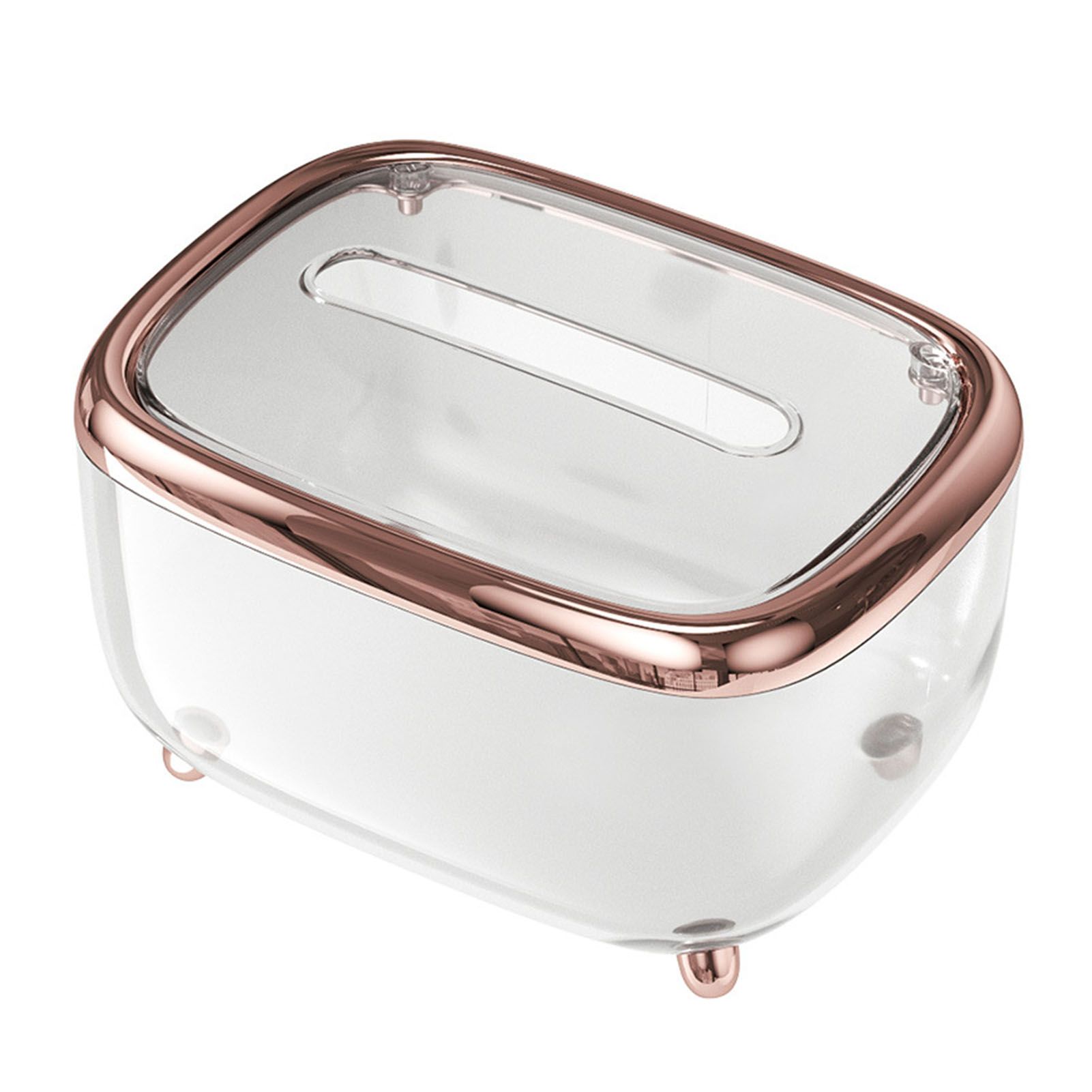 Tissue Box Transparent Napkin Box Simple Creative Storage Box Fixed Lid Paper view 4