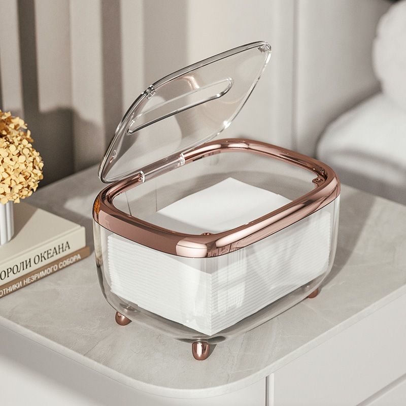 Tissue Box Transparent Napkin Box Simple Creative Storage Box Fixed Lid Paper view 6