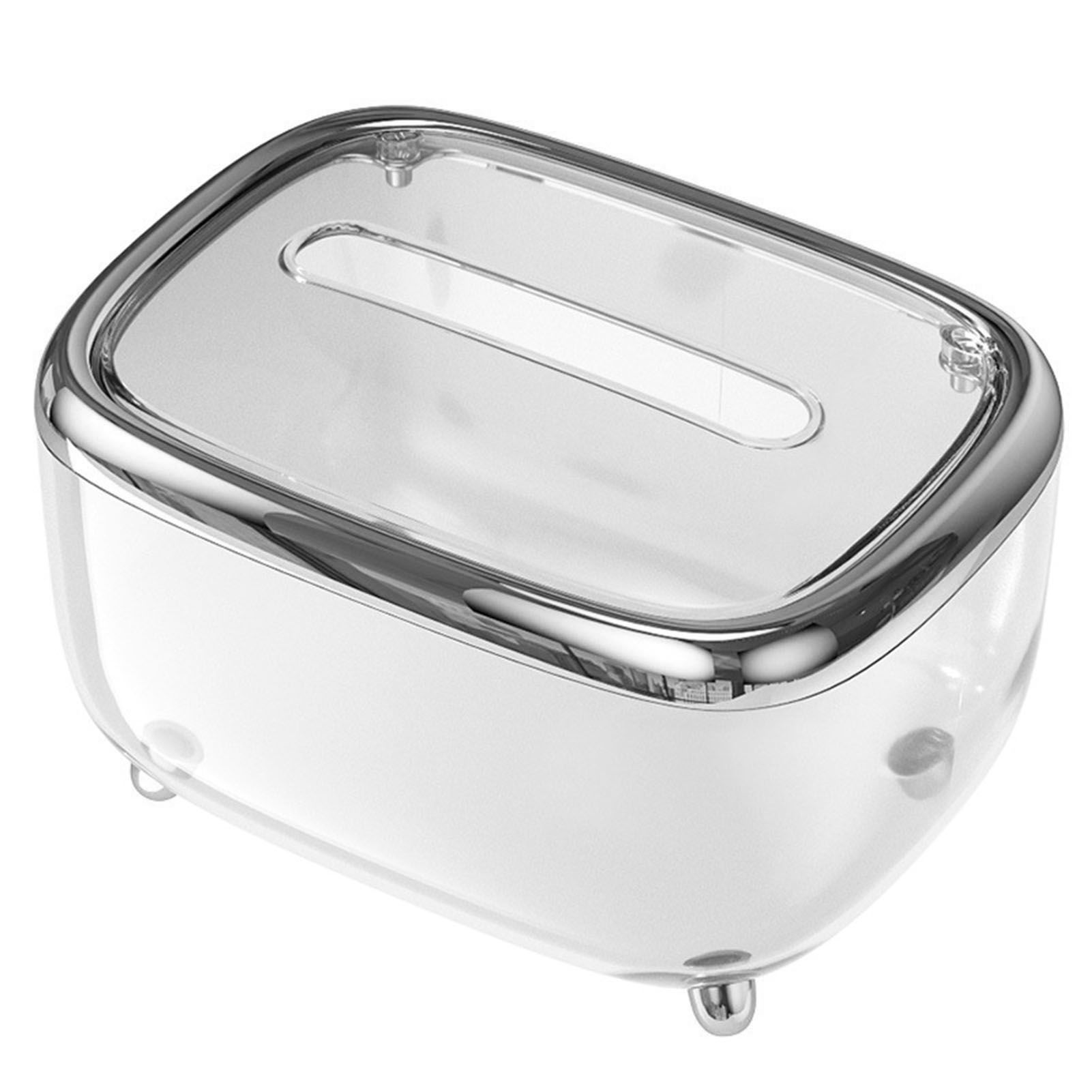 Tissue Box Transparent Napkin Box Simple Creative Storage Box Fixed Lid Paper