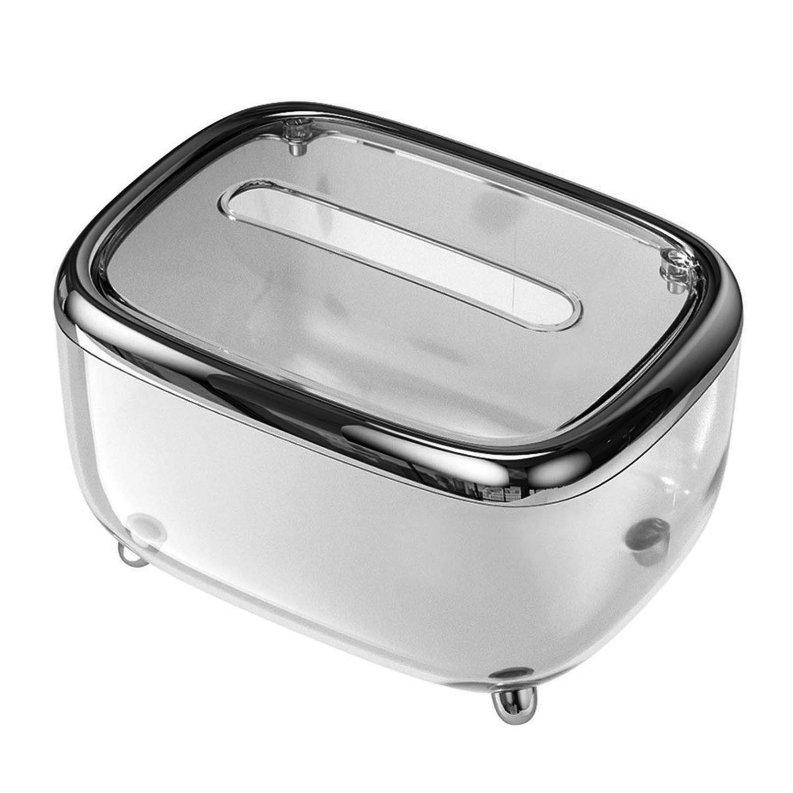 Tissue Box Transparent Napkin Box Simple Creative Storage Box Fixed Lid Paper view 4