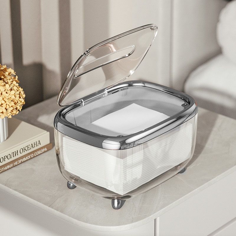 Tissue Box Transparent Napkin Box Simple Creative Storage Box Fixed Lid Paper view 6