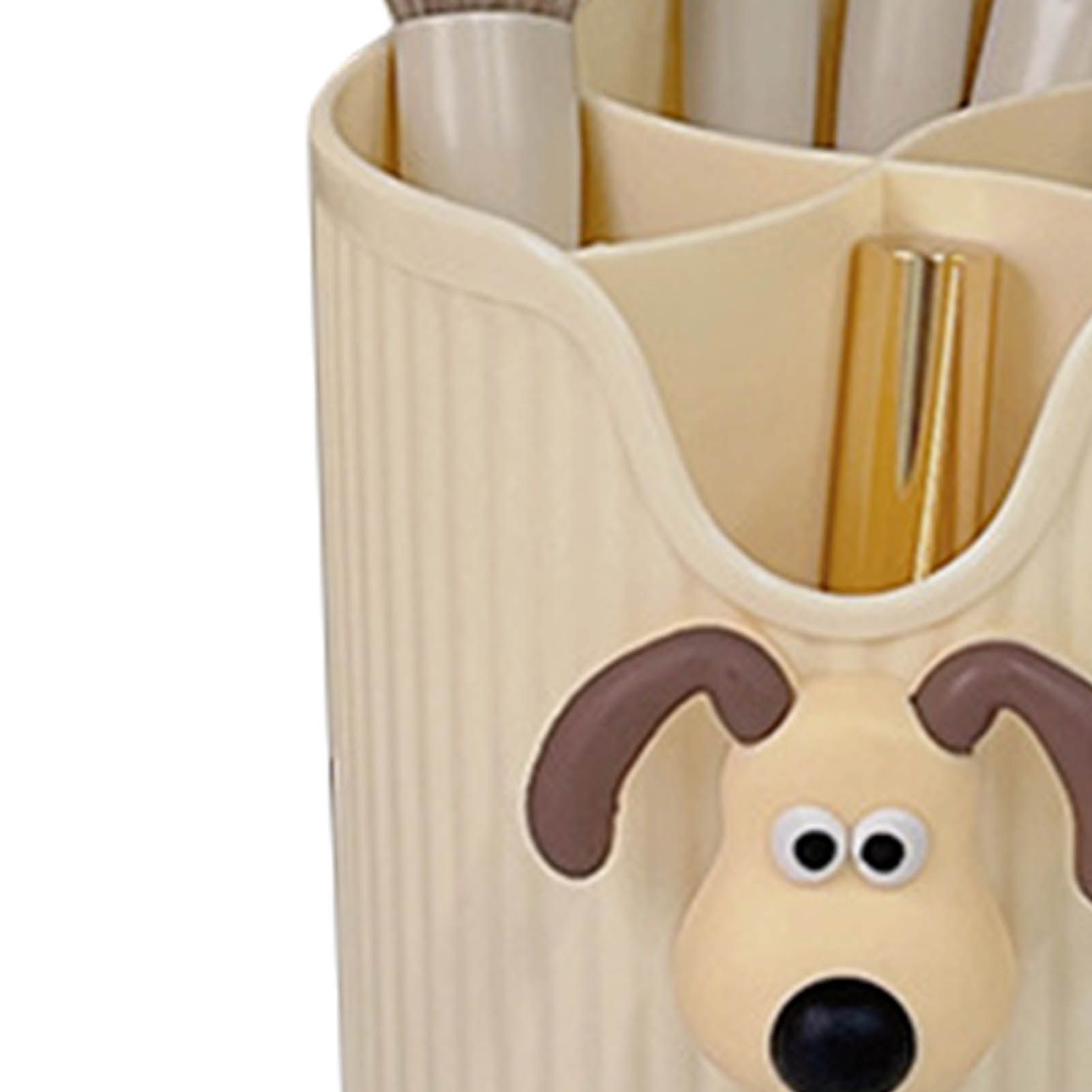Desk Pencil Pen Holder 4 Compartments Large Capacity Cute School Supplies view 9