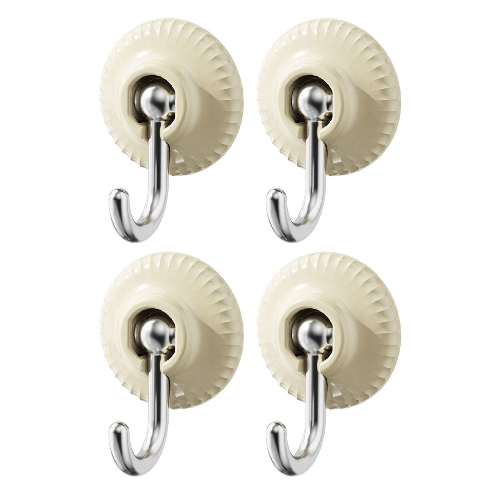4pcs Adhesive Hooks Hole Free Round Hooks Bathroom Coat Heavy Duty Adhesive view 2