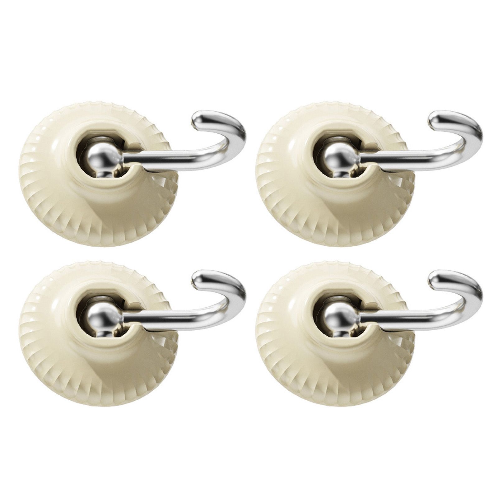 4pcs Adhesive Hooks Hole Free Round Hooks Bathroom Coat Heavy Duty Adhesive view 3