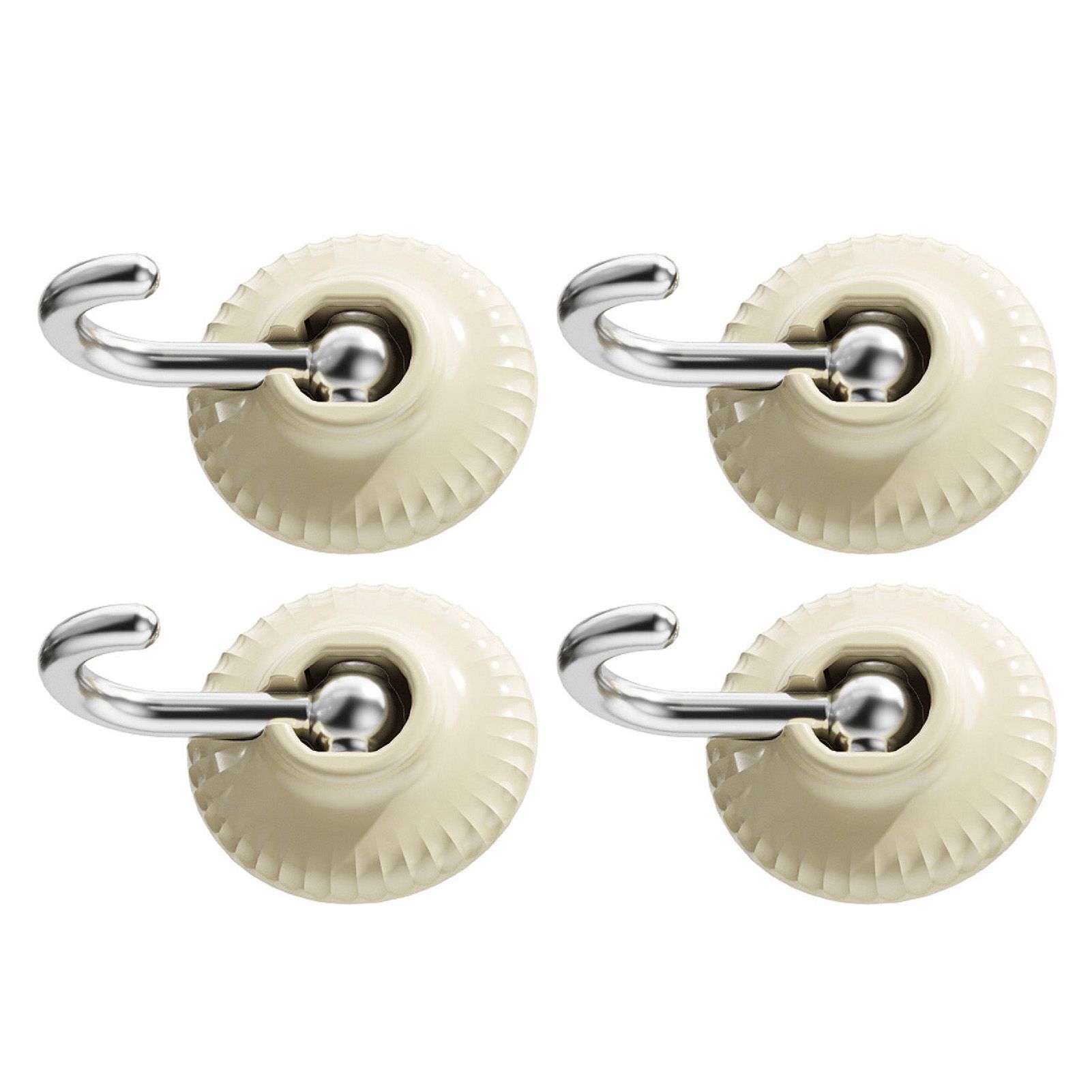 4pcs Adhesive Hooks Hole Free Round Hooks Bathroom Coat Heavy Duty Adhesive view 4
