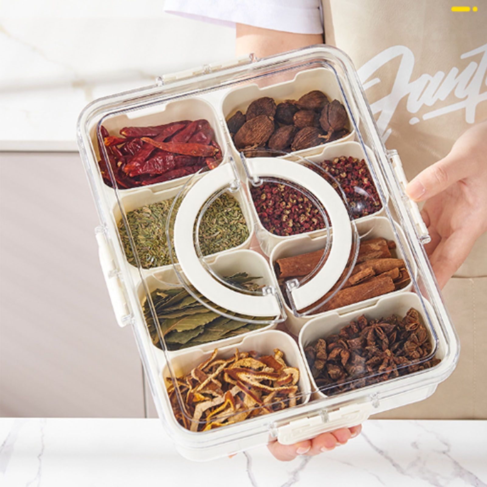 Plastic Storage Box Multi Grids Fridge Food Divider Box for Dumpling Vegetable view 10