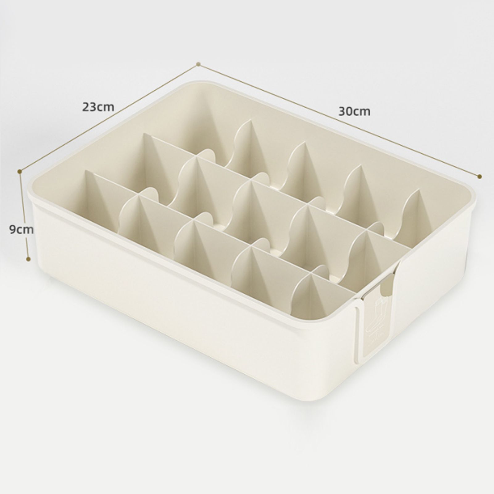 Sock Underwear Organizer Divider Plastic 15 Cell Closet Drawer Storage Box for view 8