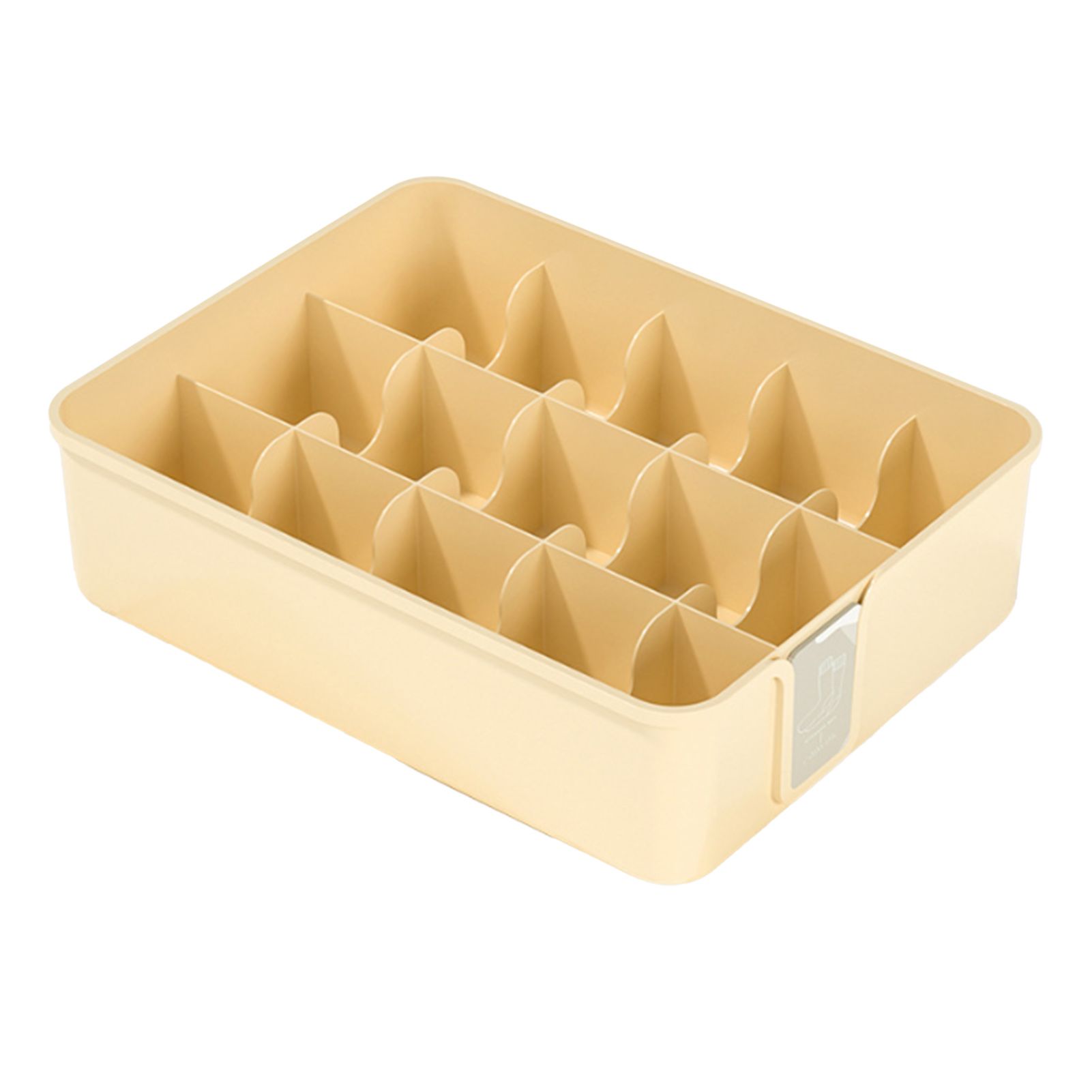 Sock Underwear Organizer Divider Plastic 15 Cell Closet Drawer Storage Box for