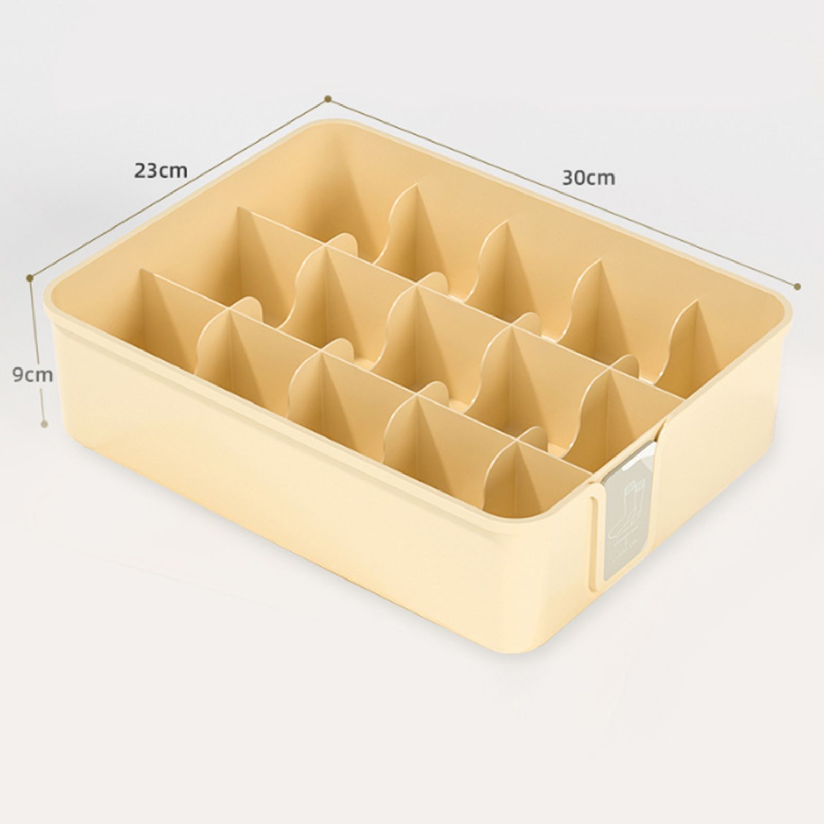 Sock Underwear Organizer Divider Plastic 15 Cell Closet Drawer Storage Box for view 10