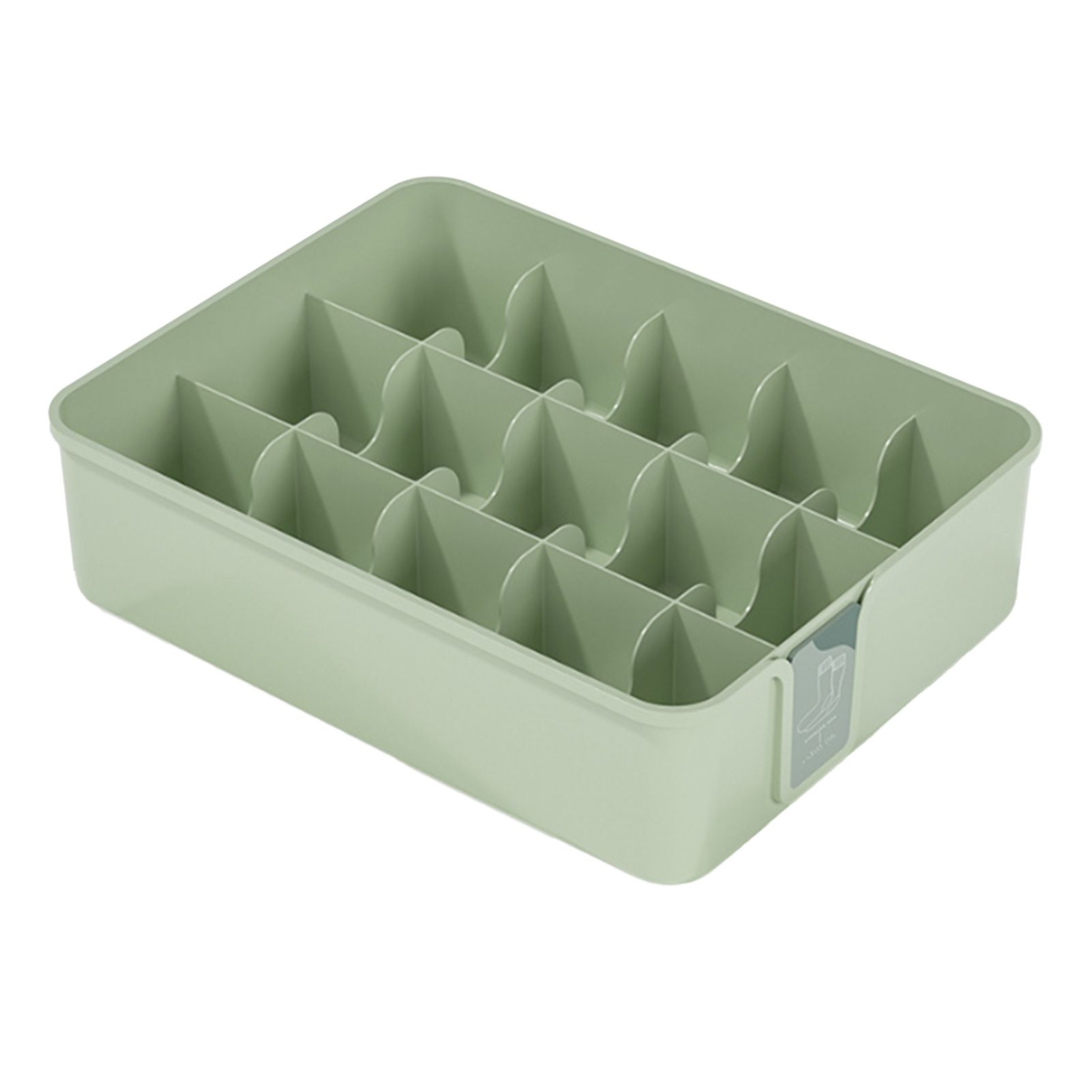 Sock Underwear Organizer Divider Plastic 15 Cell Closet Drawer Storage Box for